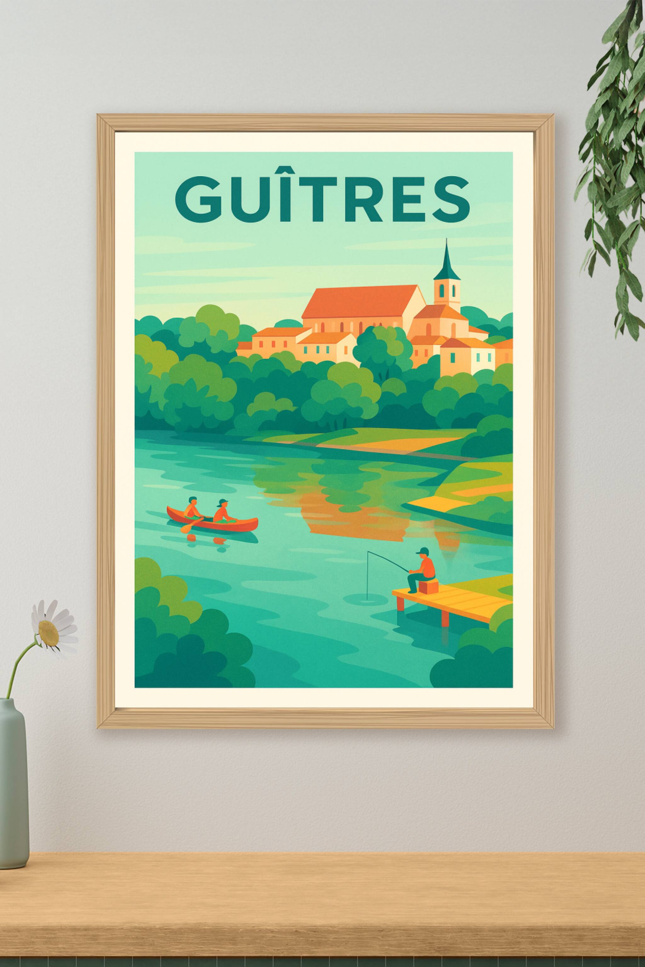 Affiche de Guîtres - Douceur et sérénité au fil de l'eau