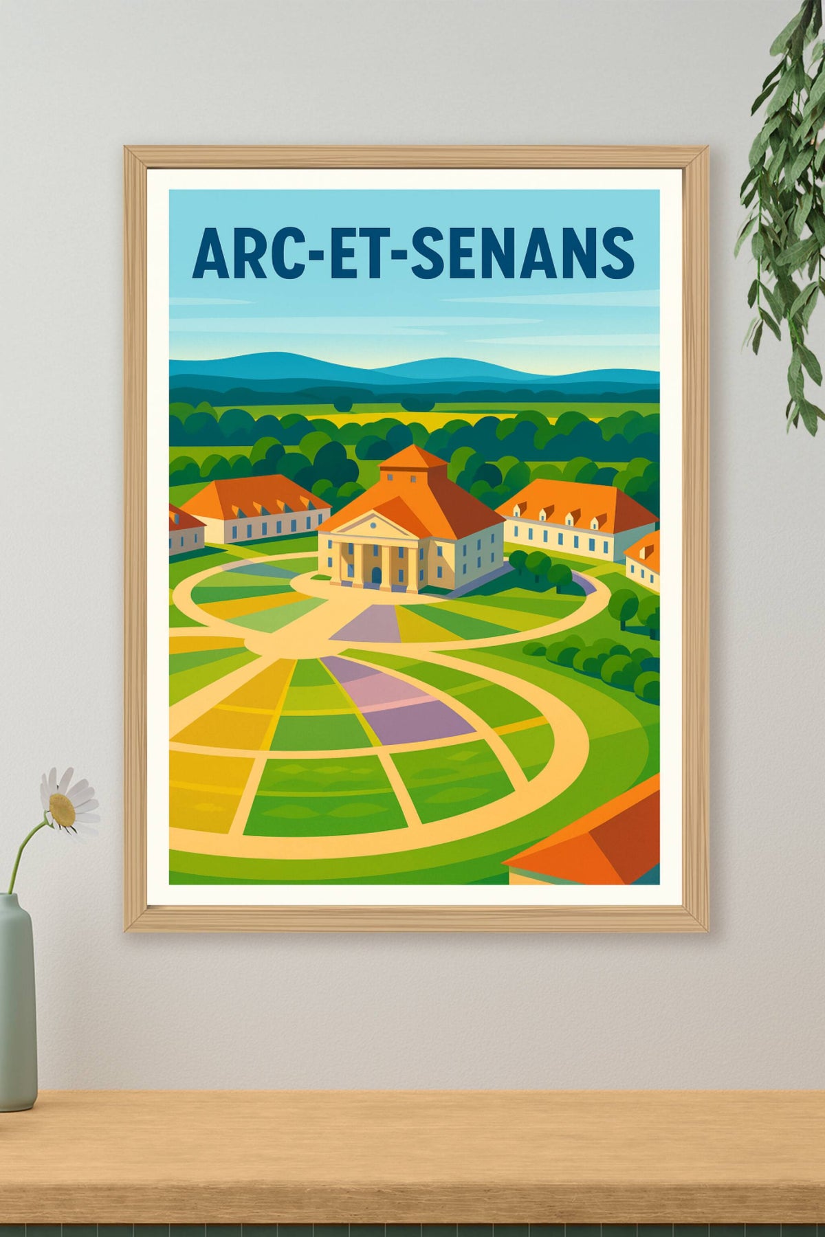 Affiche de Arc-et-Senans - L'harmonie architecturale et naturelle