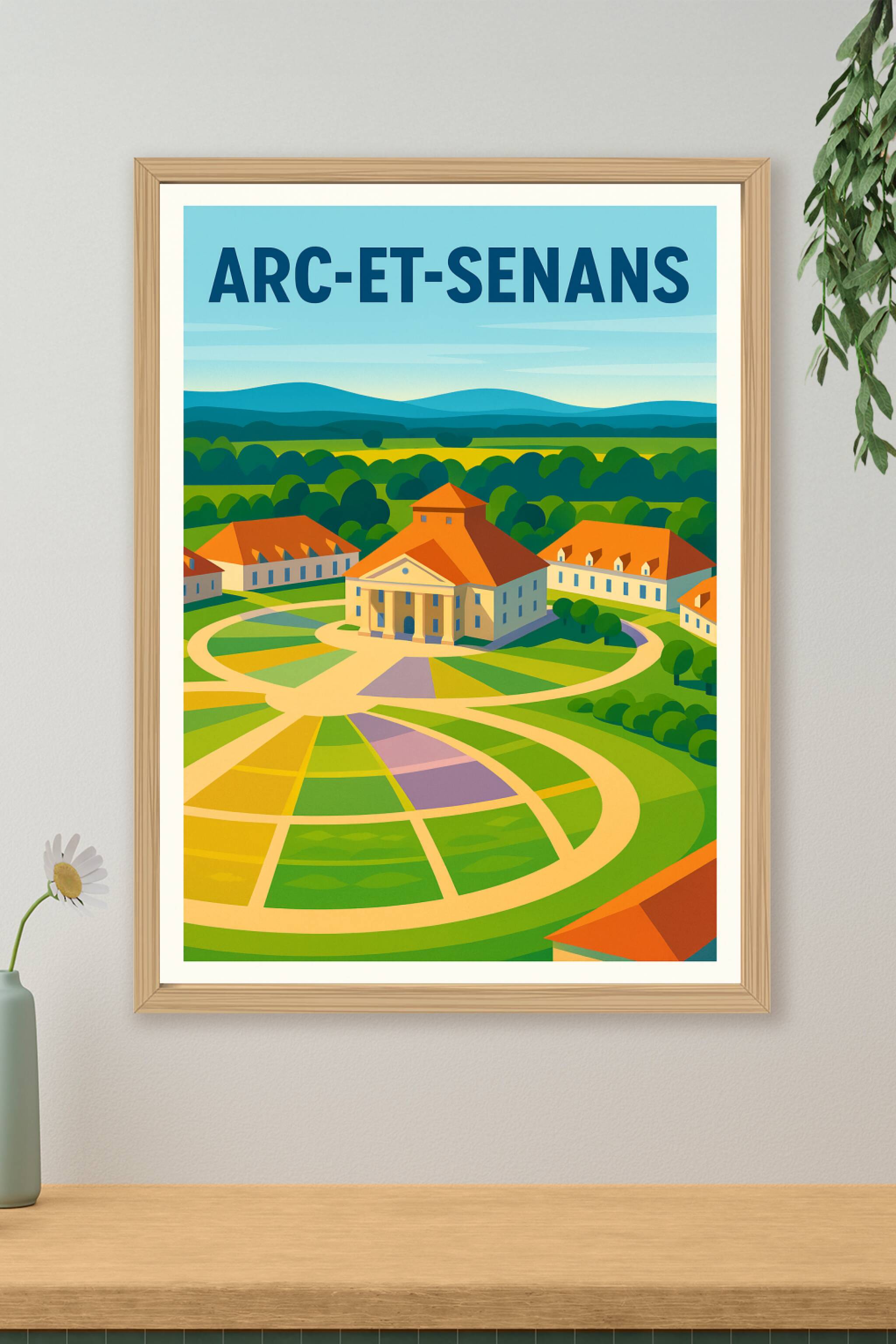 Affiche de Arc-et-Senans - L'harmonie architecturale et naturelle