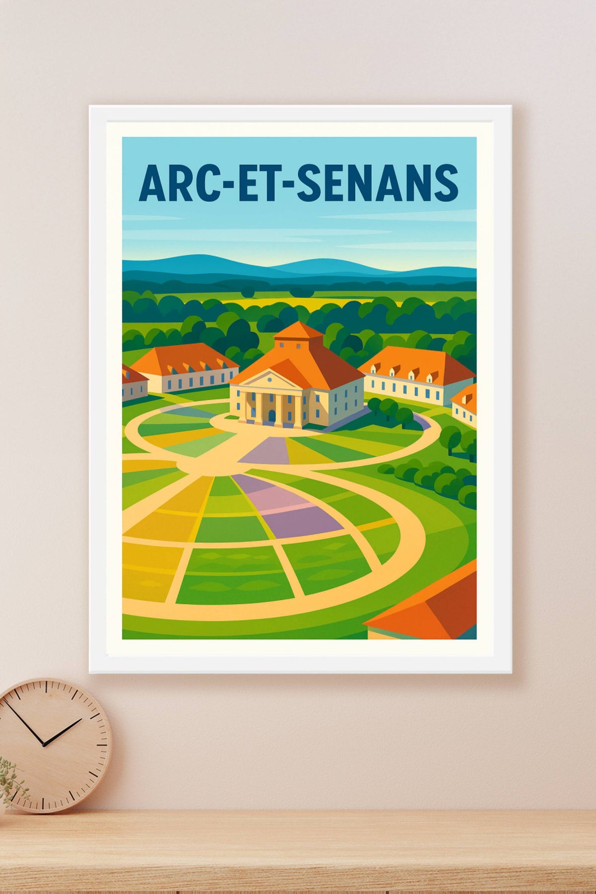 Affiche de Arc-et-Senans - L'harmonie architecturale et naturelle