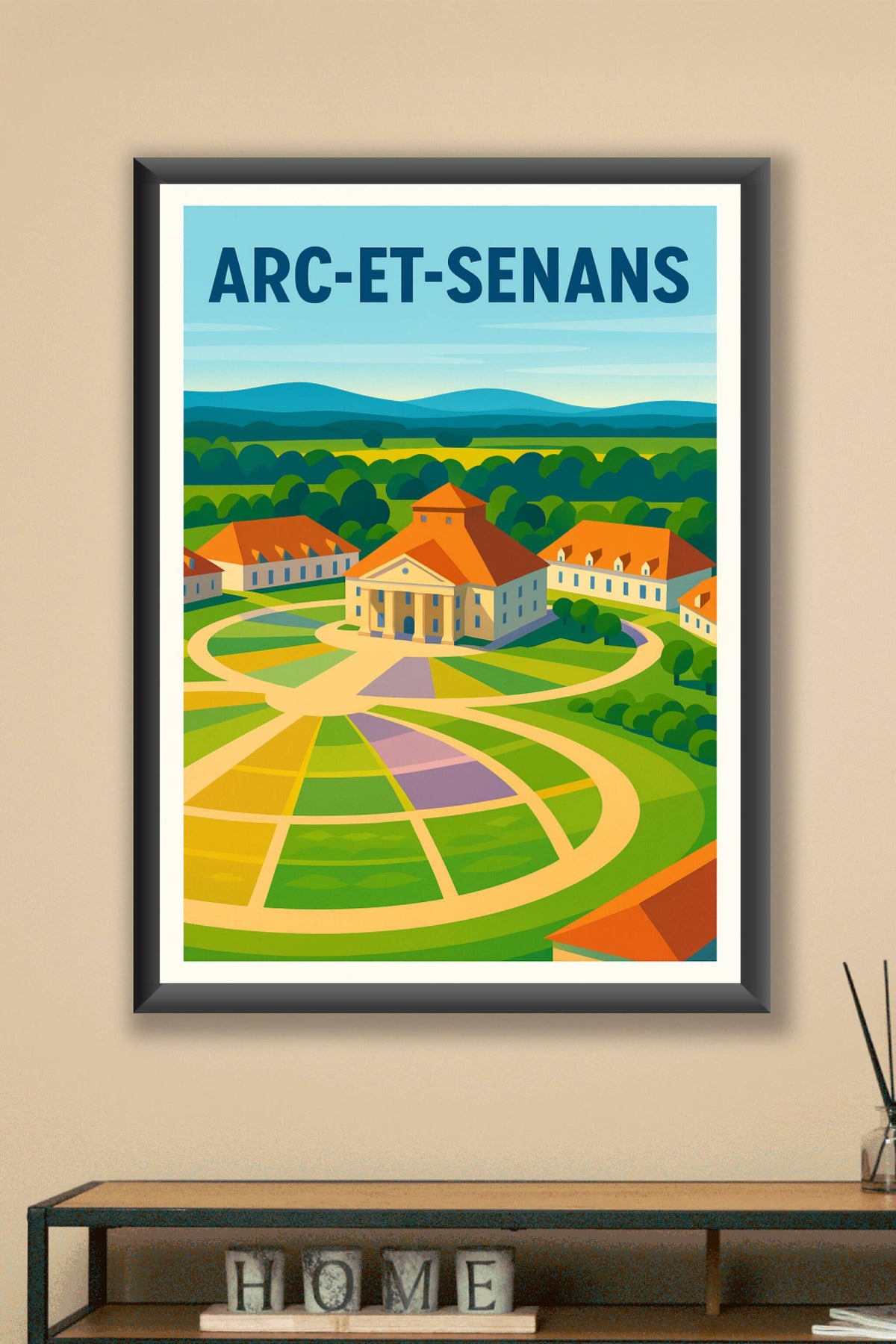 Affiche de Arc-et-Senans - L'harmonie architecturale et naturelle