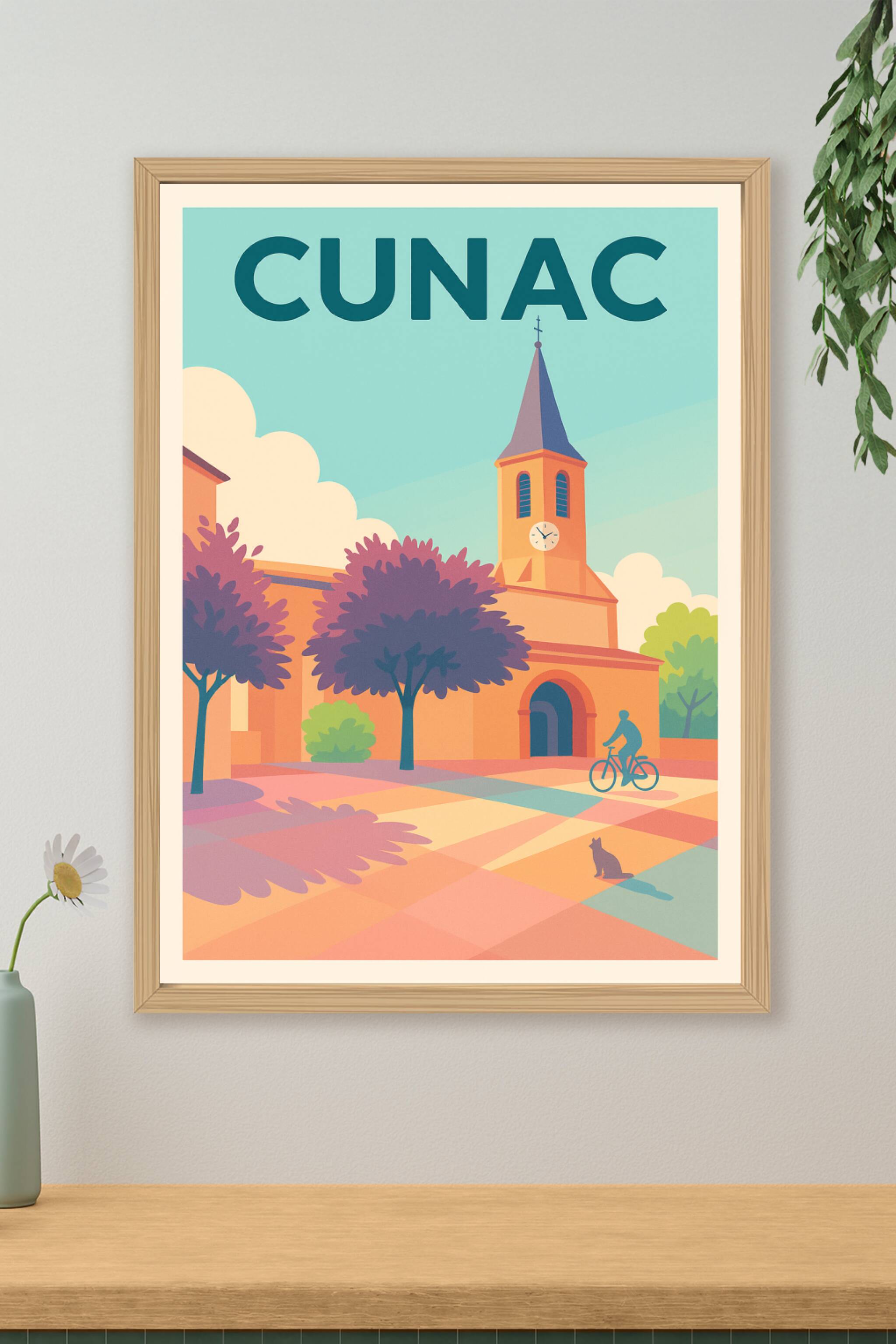 Affiche de Cunac - L'élégance tranquille d'un village occitan