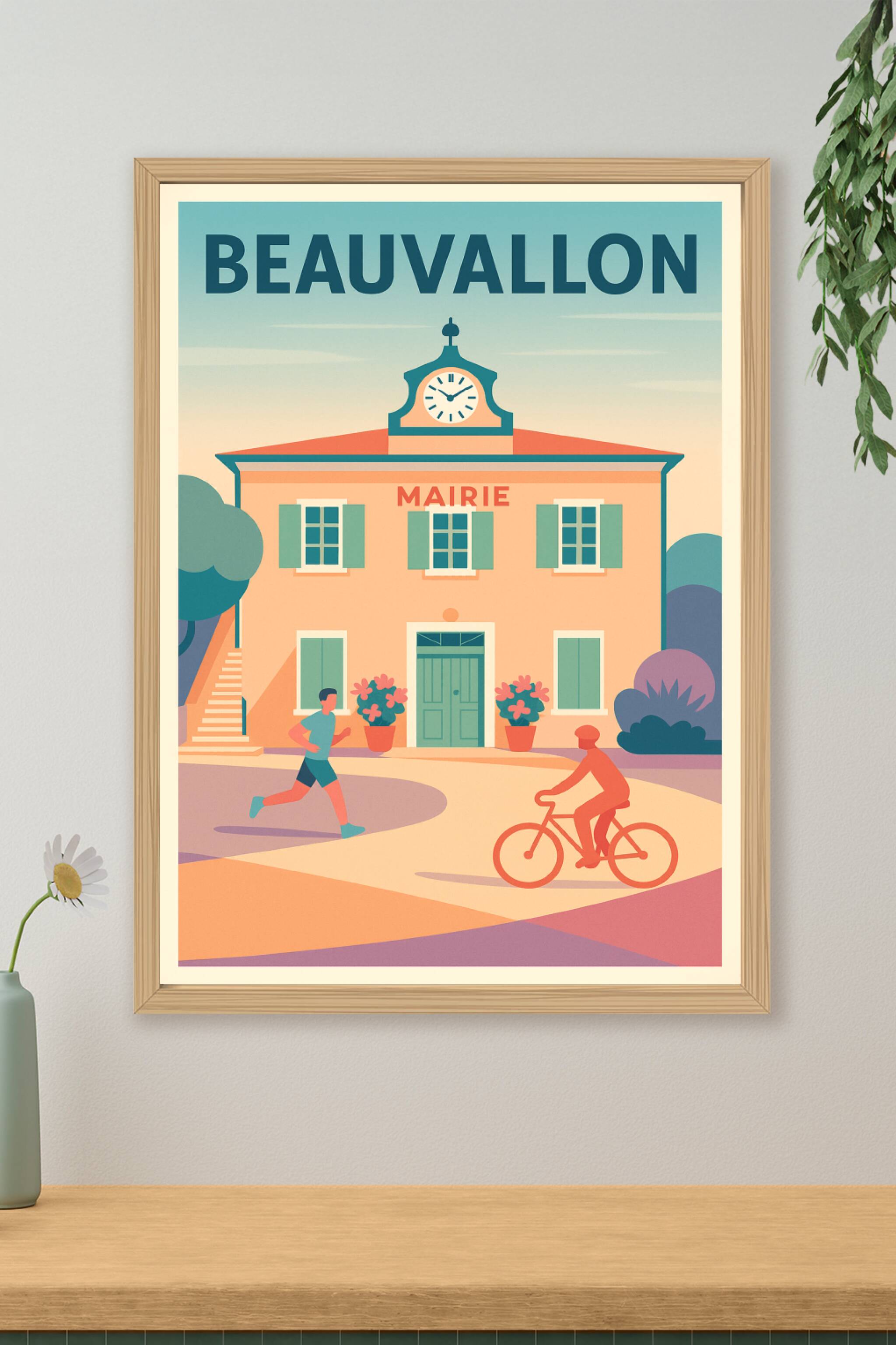 Affiche de Beauvallon - L'élégance tranquille de la mairie