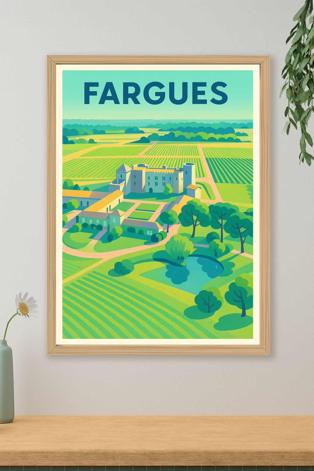 Affiche de Fargues - Harmonie bucolique au cœur des vignobles