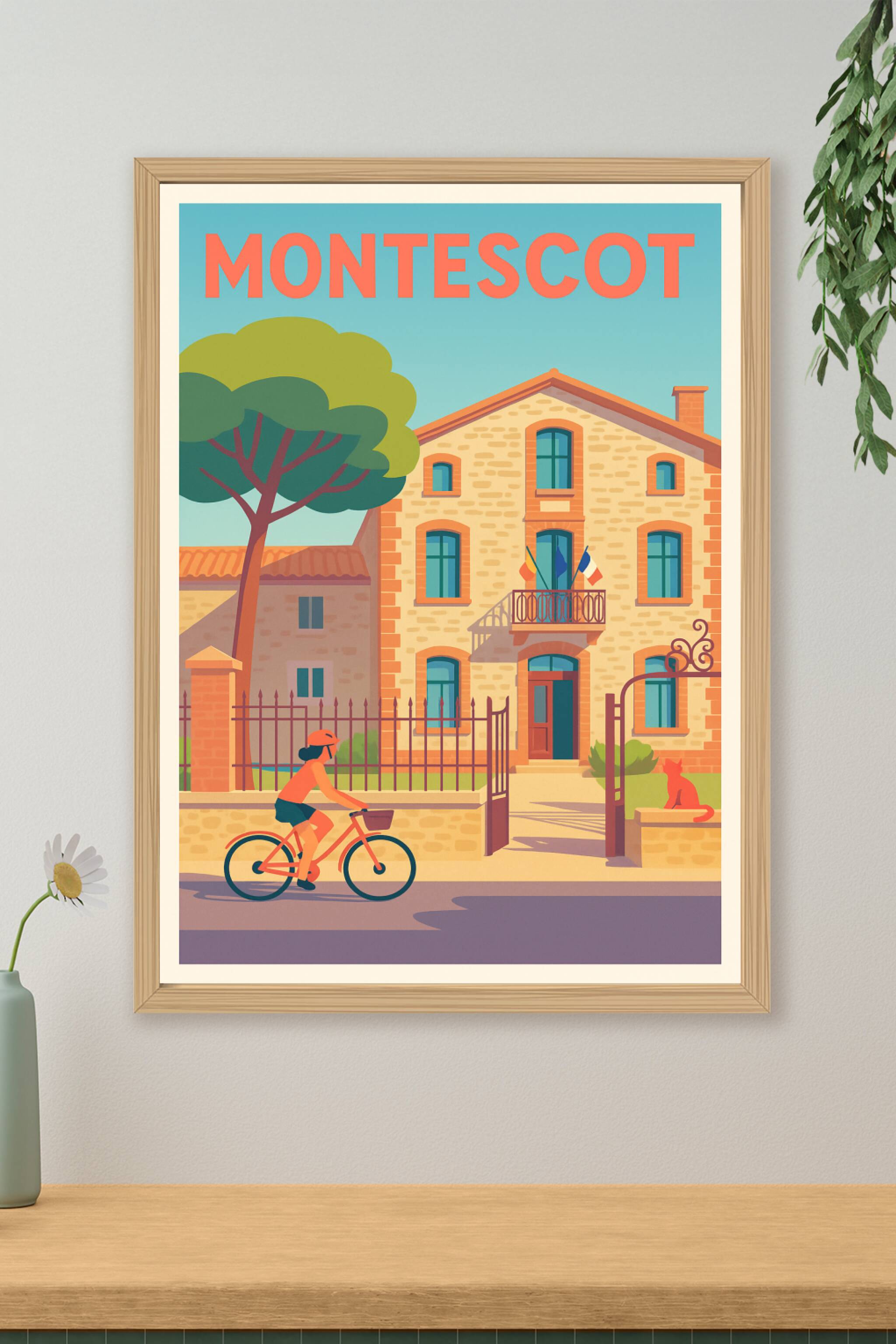 Affiche de Montescot - Charme et sérénité à vélo