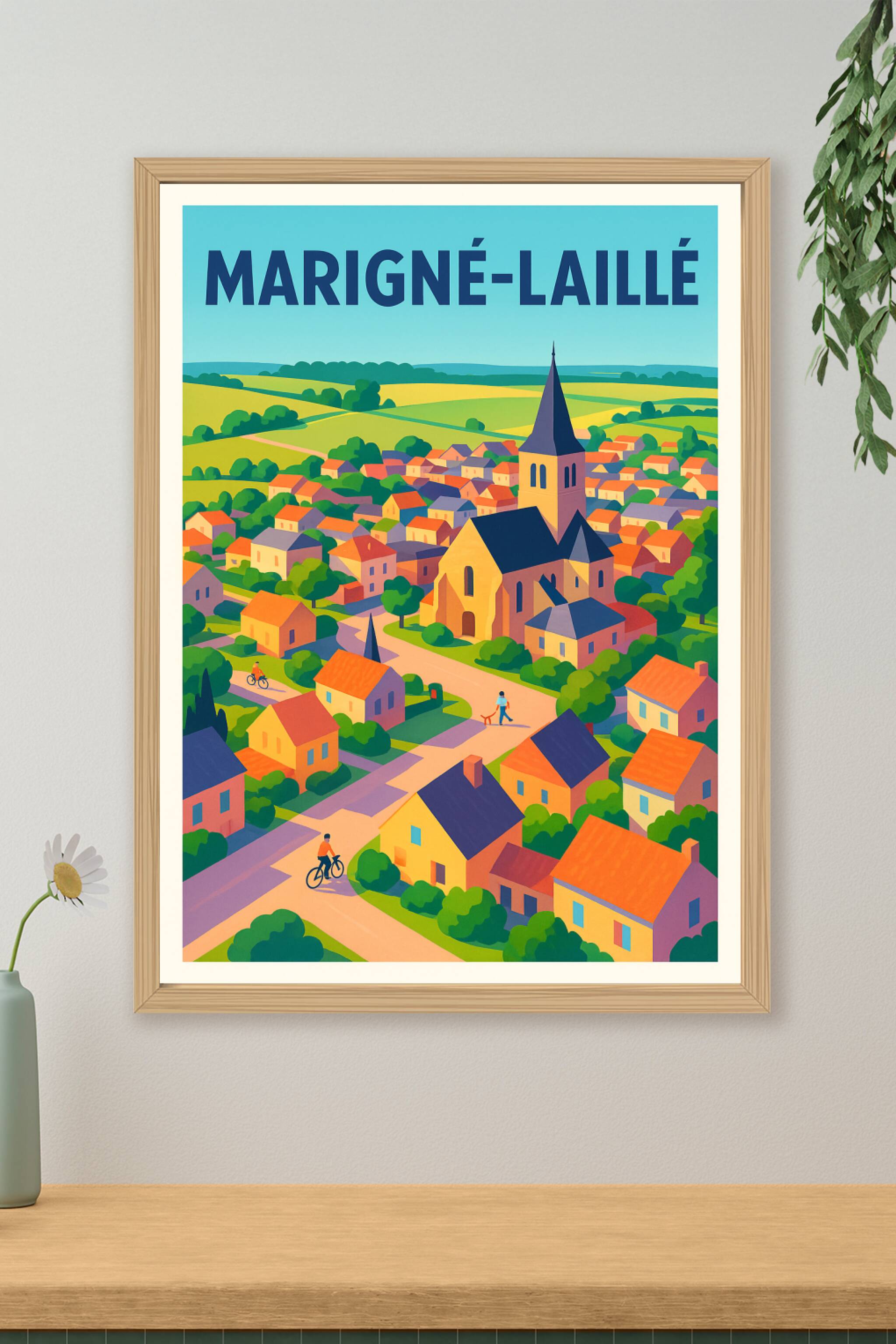 Affiche de Marigné-Laillé - Charme et sérénité à la campagne