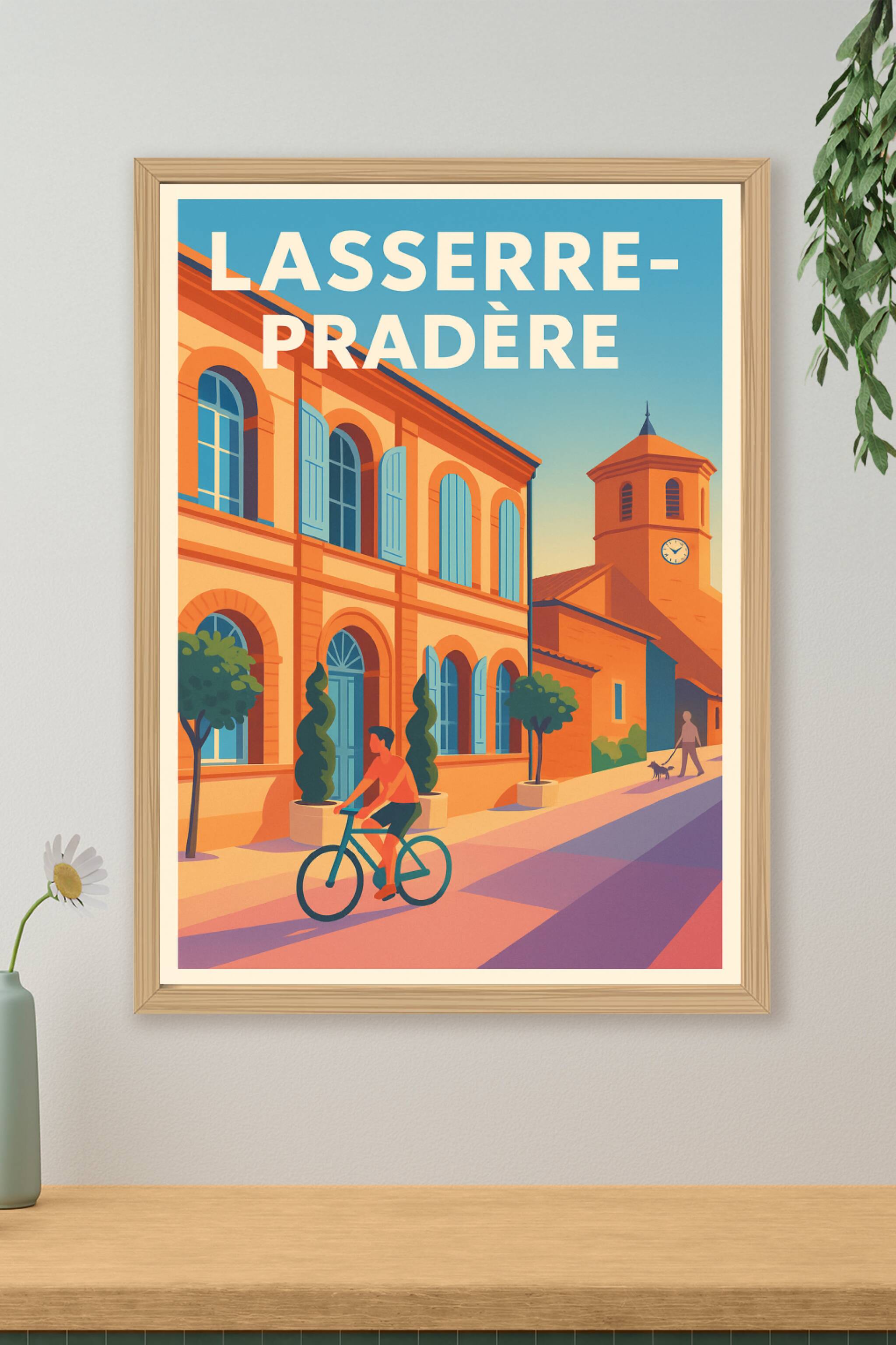 Affiche de Lasserre-Pradère - L'élégance du Sud en poster vintage