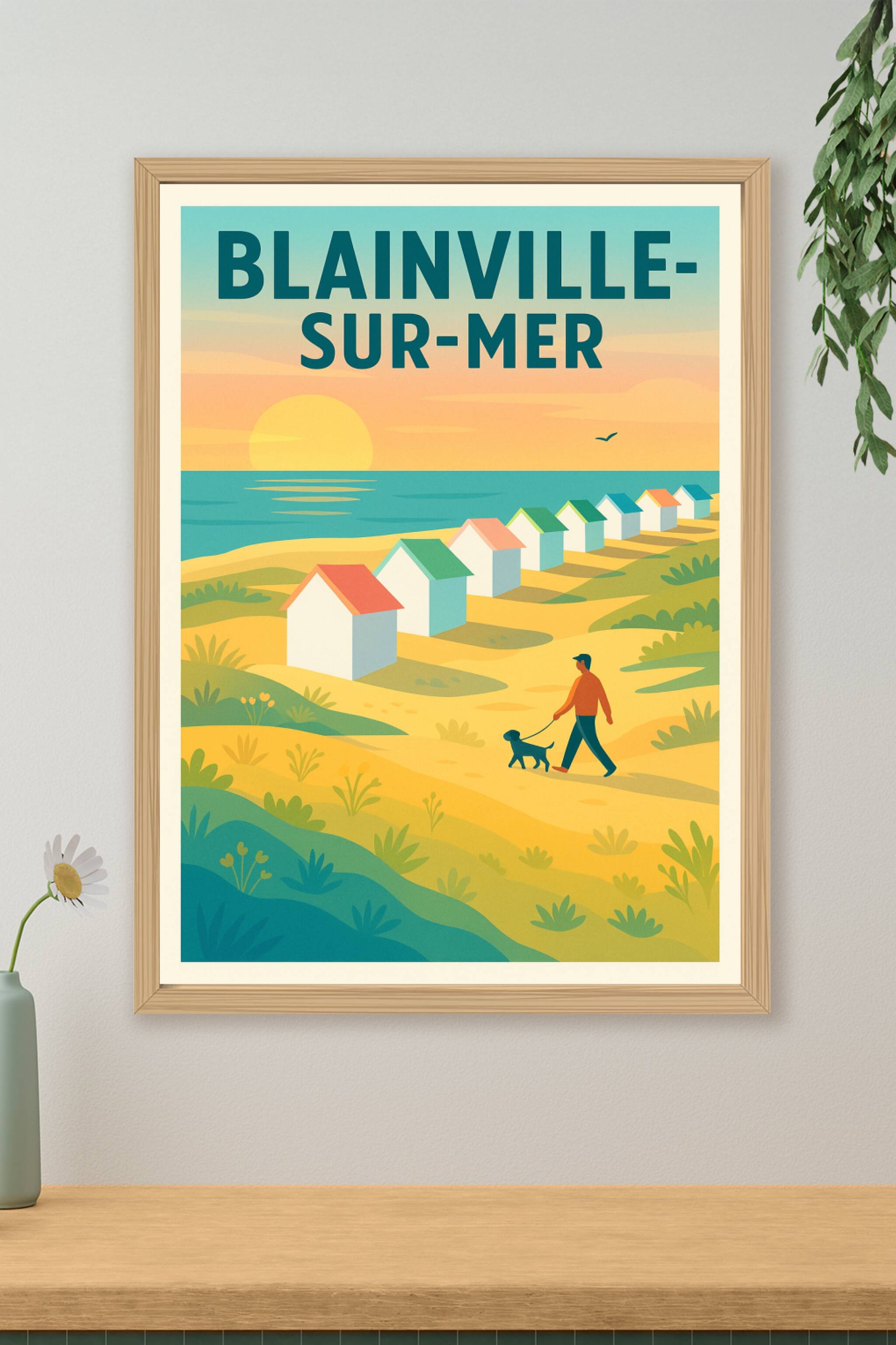 Affiche de Blainville-sur-Mer - Douceur et balade au bord de la mer
