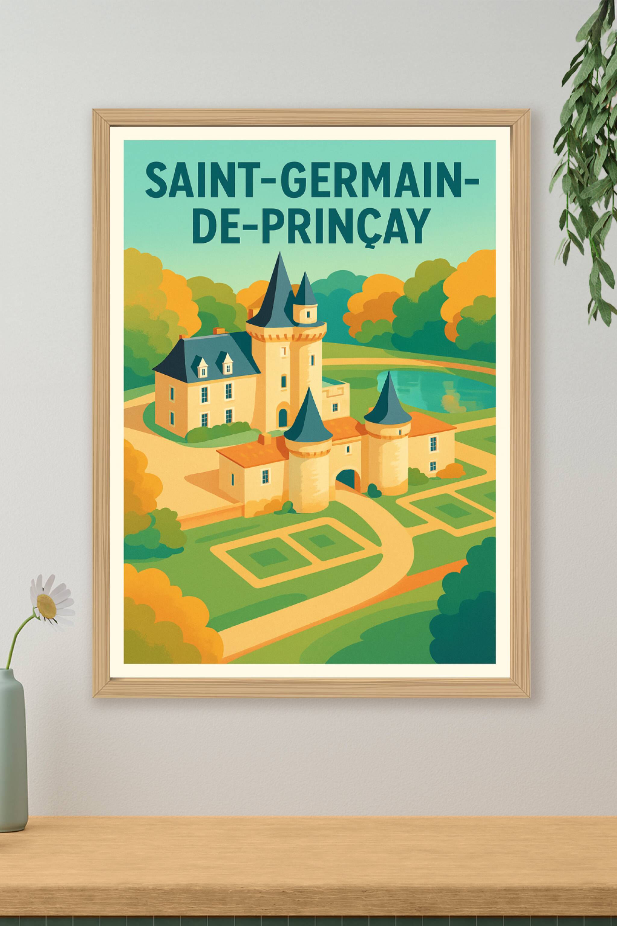 Affiche de Saint-Germain-de-Prinçay - L'élégance historique en poster
