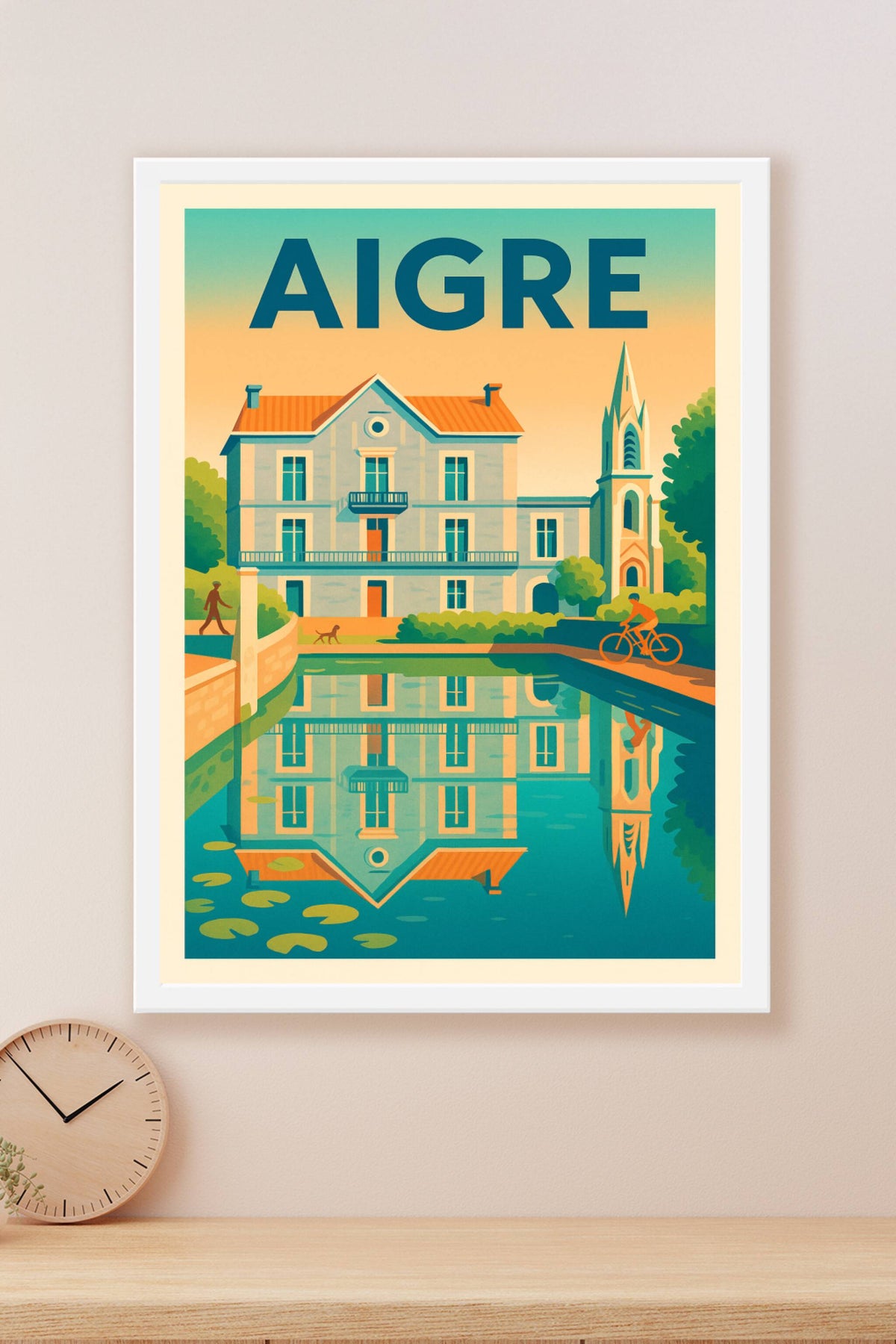 Affiche de Aigre - Charme et Reflets d'une Ville Authentique