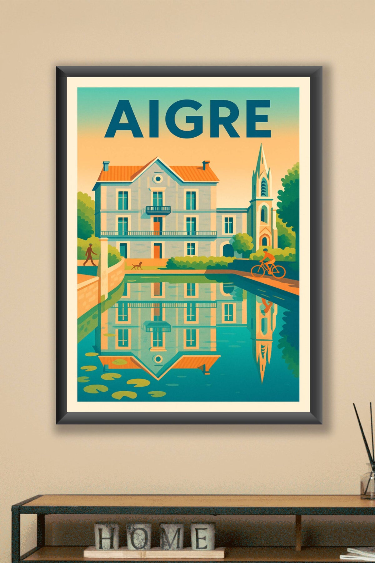 Affiche de Aigre - Charme et Reflets d'une Ville Authentique
