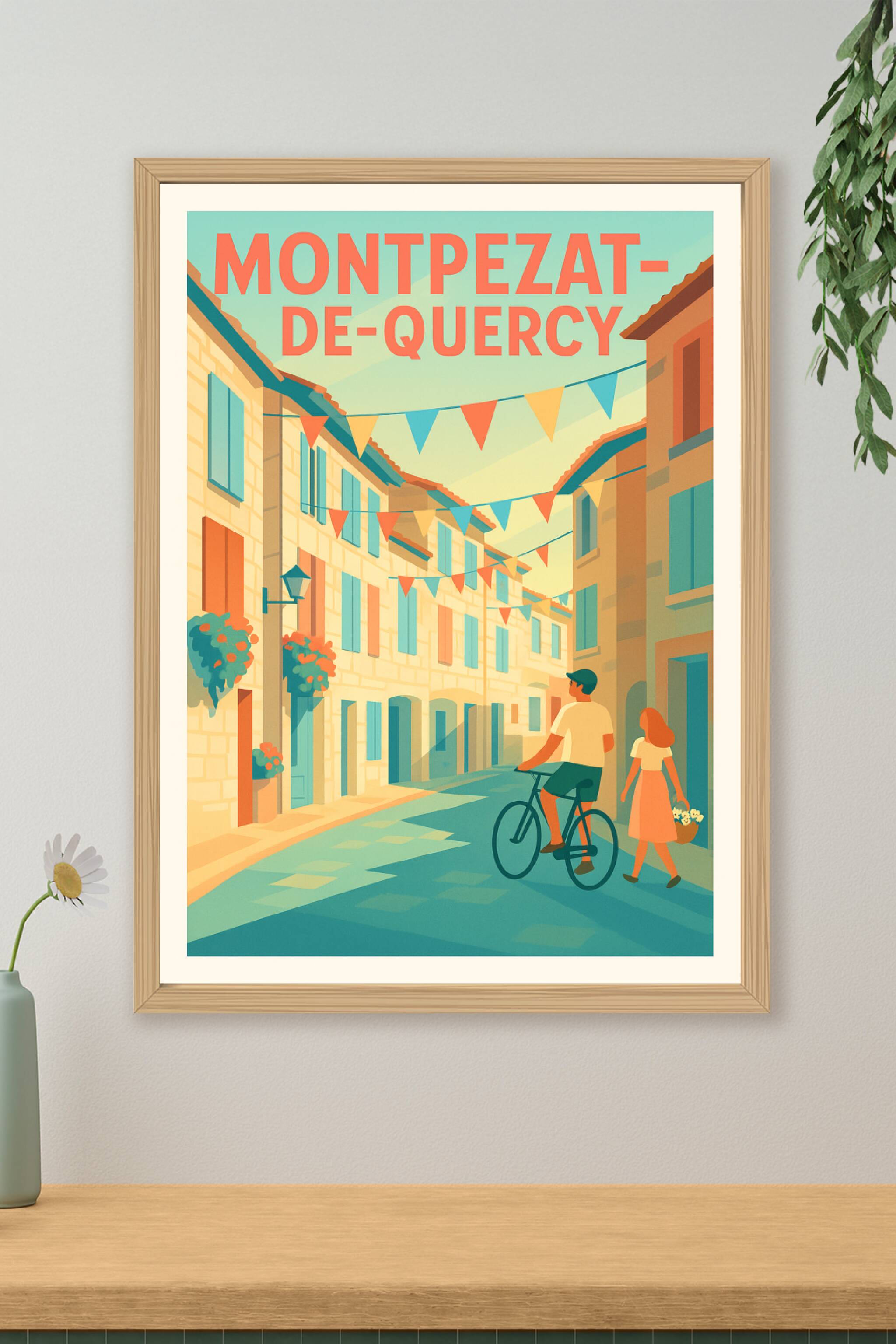 Affiche de Montpezat-de-Quercy - Charme et douceur d'une ruelle ensoleillée