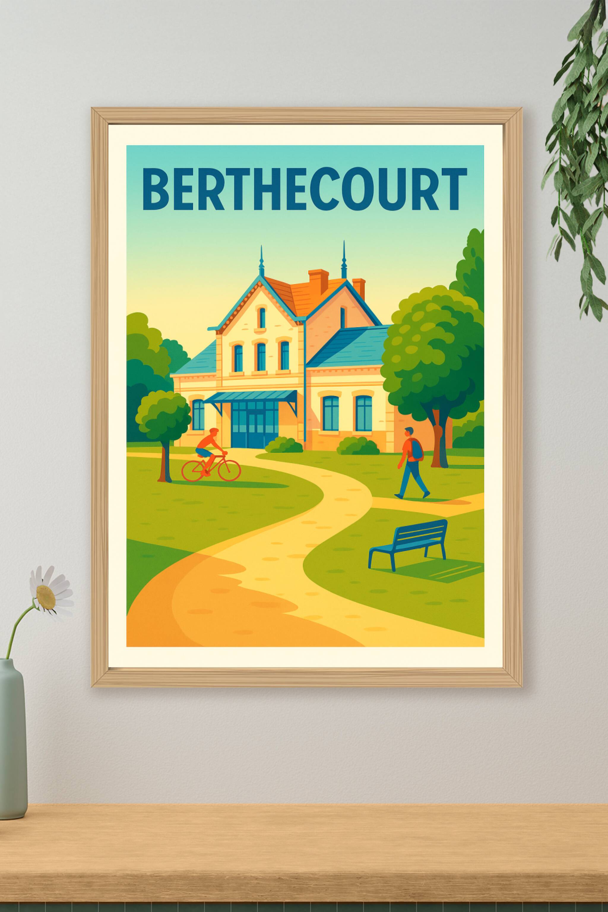 Affiche de Berthecourt - Charme paisible et nature hospitalière