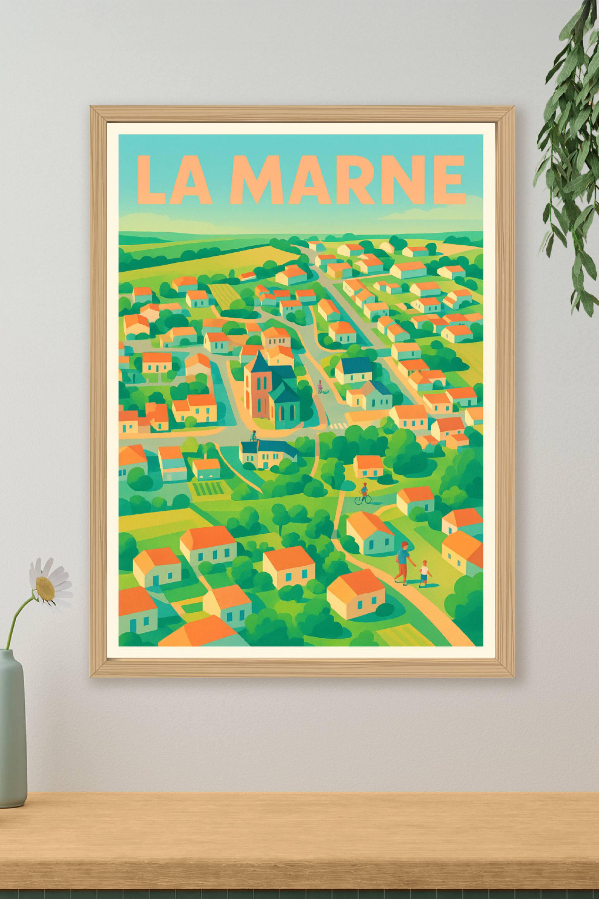 Affiche de La Marne - Une escapade bucolique et colorée