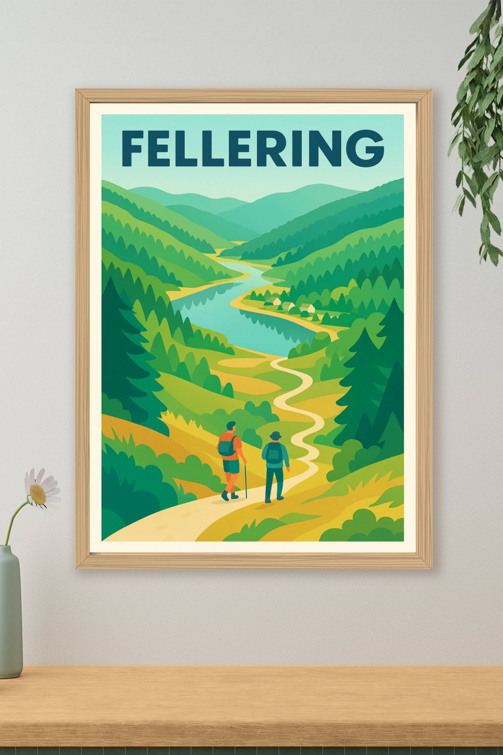 Affiche de Fellering - Promenade au cœur des montagnes verdoyantes