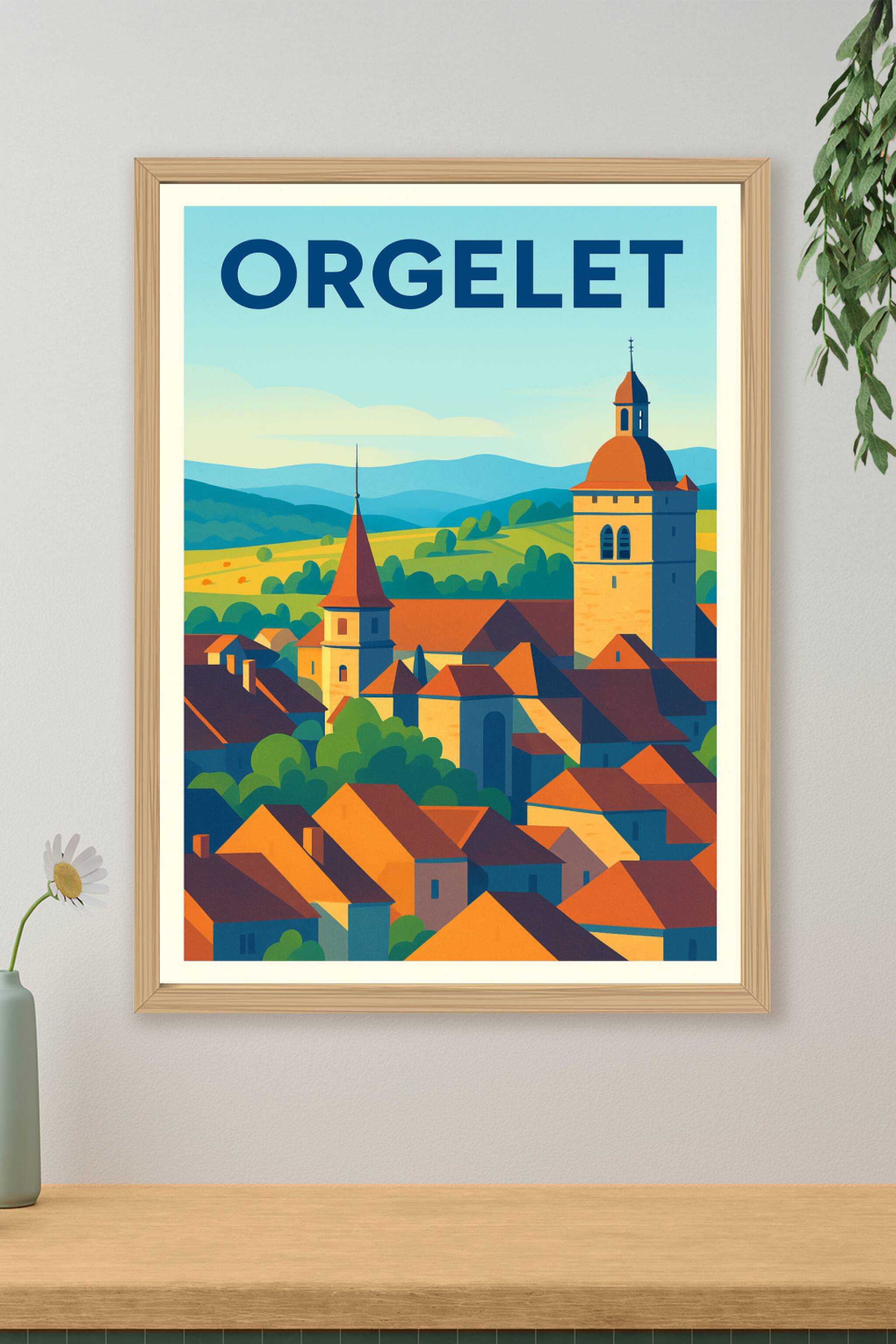 Affiche de Orgelet - Charme pittoresque du Jura en couleur