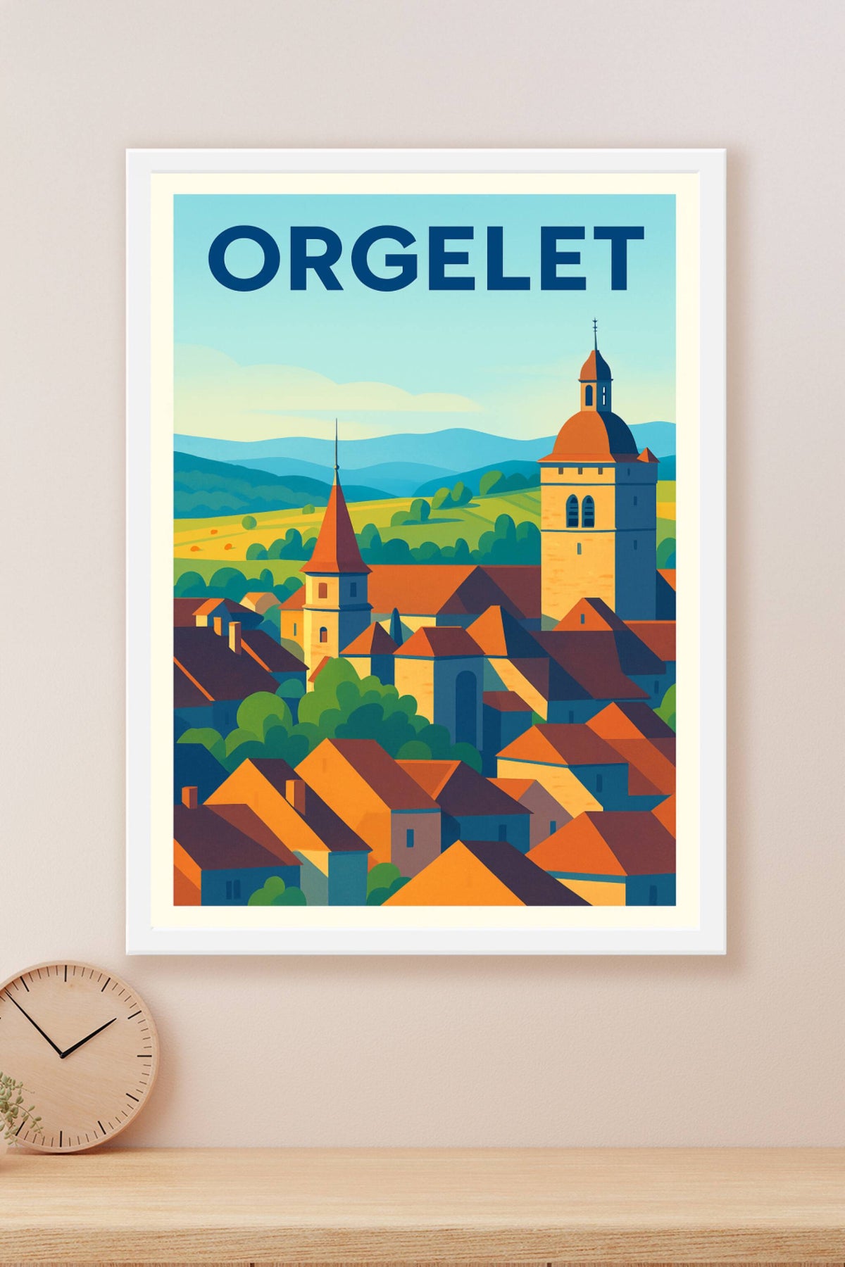 Affiche de Orgelet - Charme pittoresque du Jura en couleur