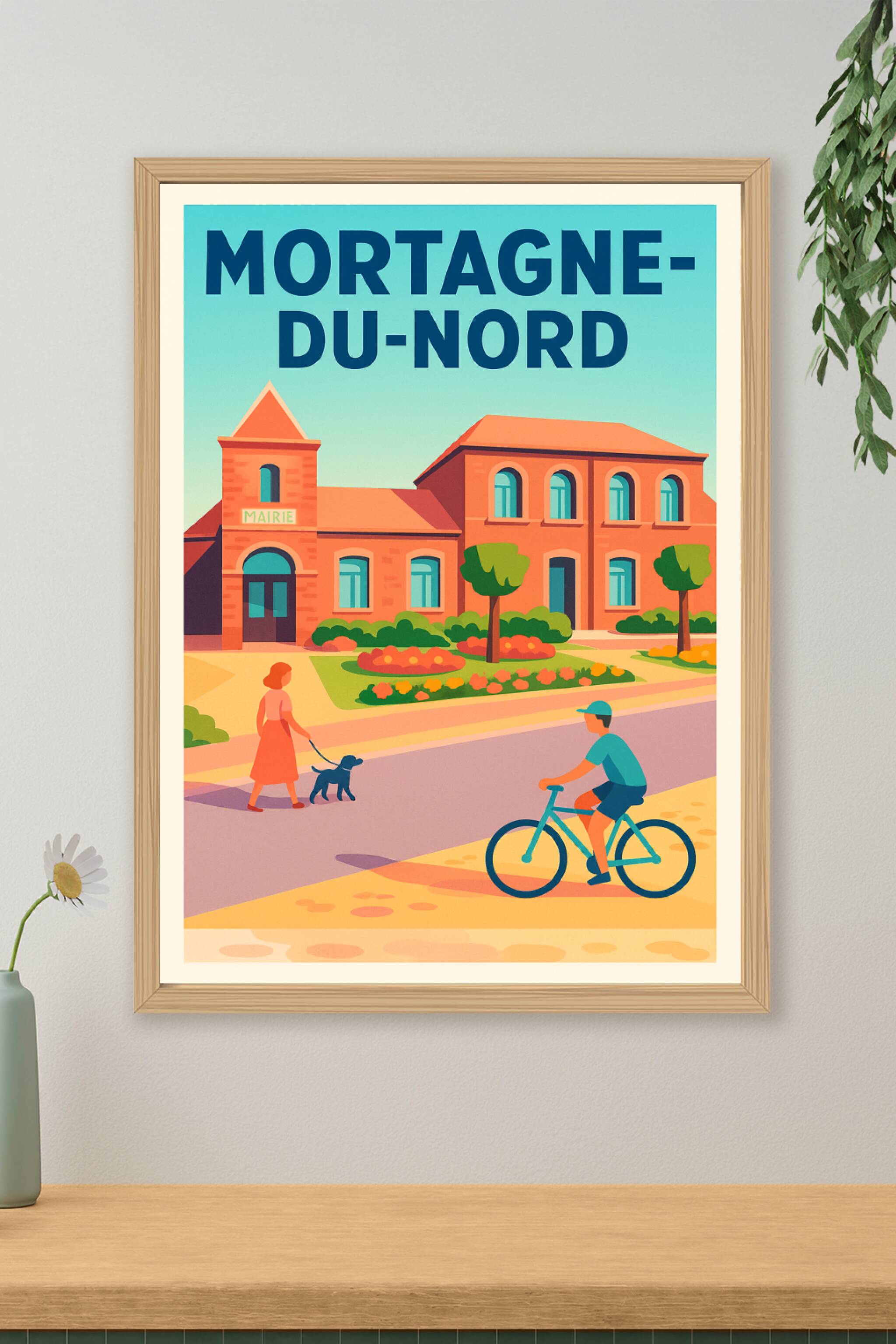 Affiche de Mortagne-du-Nord - Charme et douceur de vie au cœur de la ville