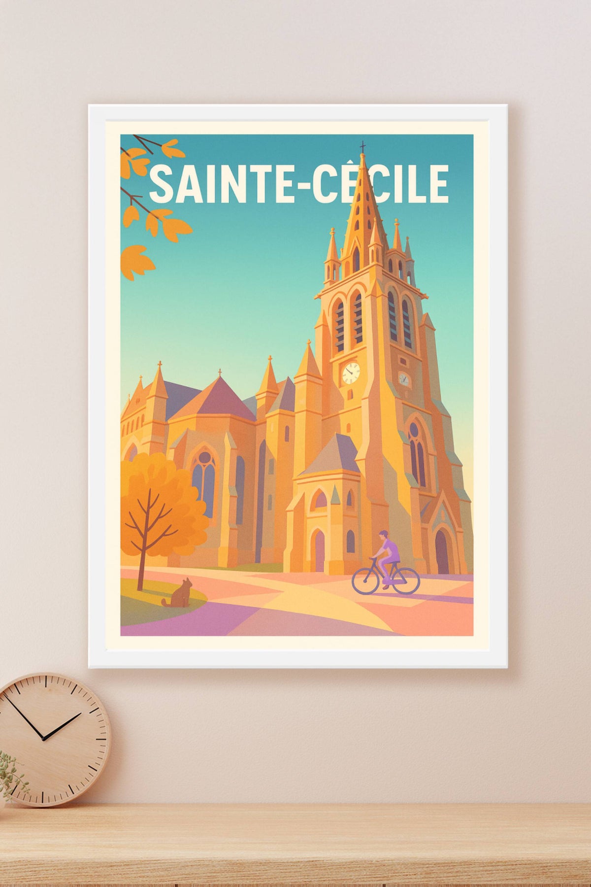 Affiche de Sainte-Cécile - L'élégance intemporelle de son clocher