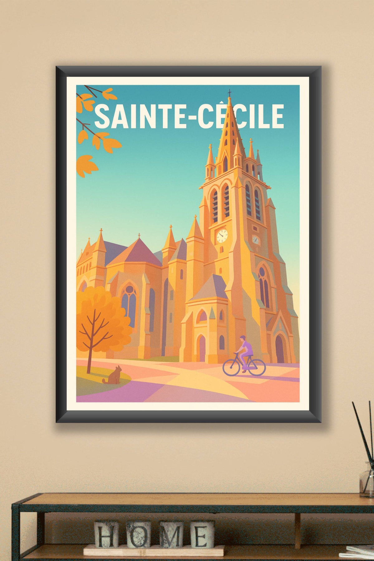 Affiche de Sainte-Cécile - L'élégance intemporelle de son clocher