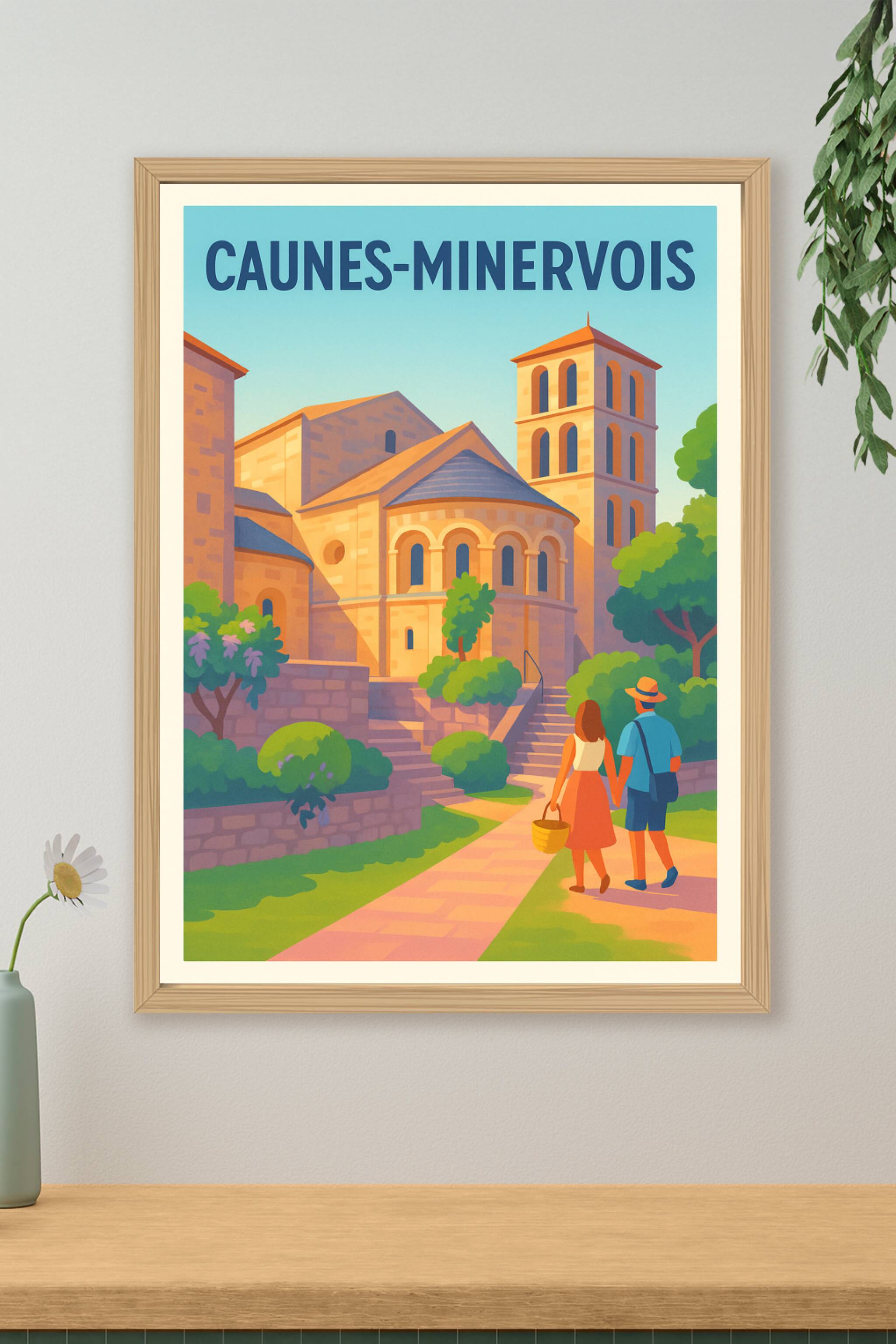 Affiche de Caunes-Minervois - Un voyage au cœur du Minervois historique