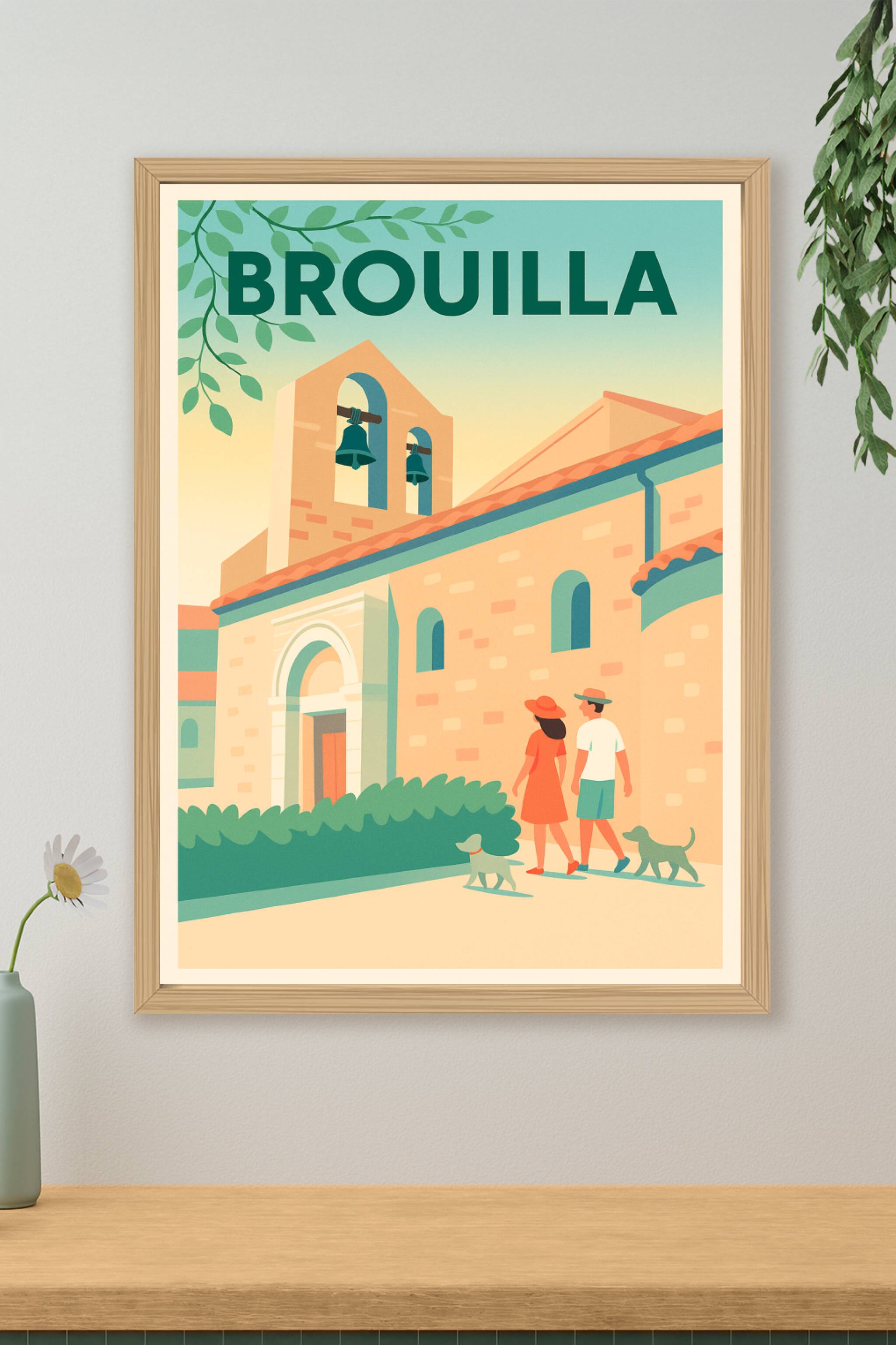 Affiche de Brouilla - Charme et douceur au village