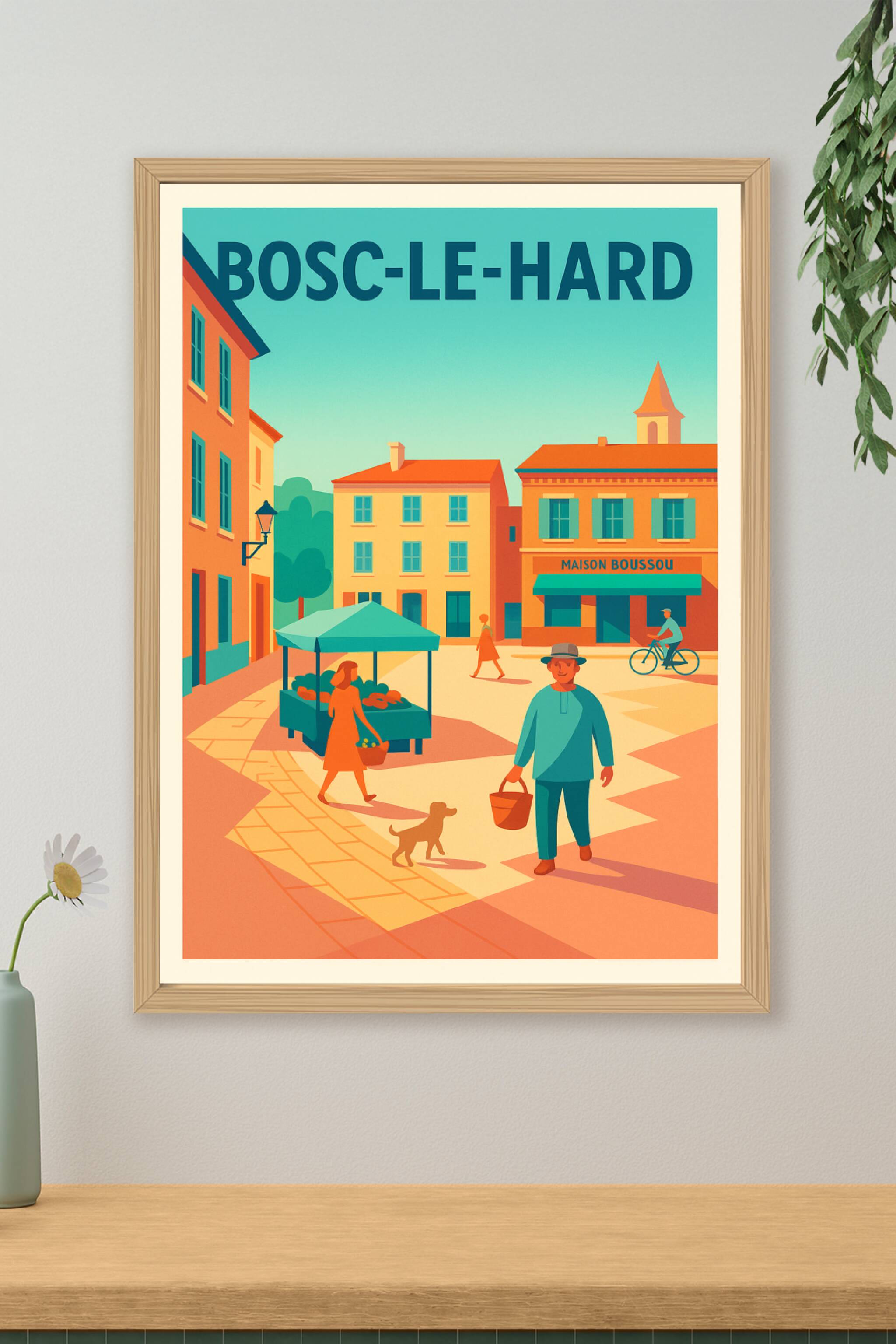 Affiche de Bosc-le-Hard - Ambiance de marché et vie locale