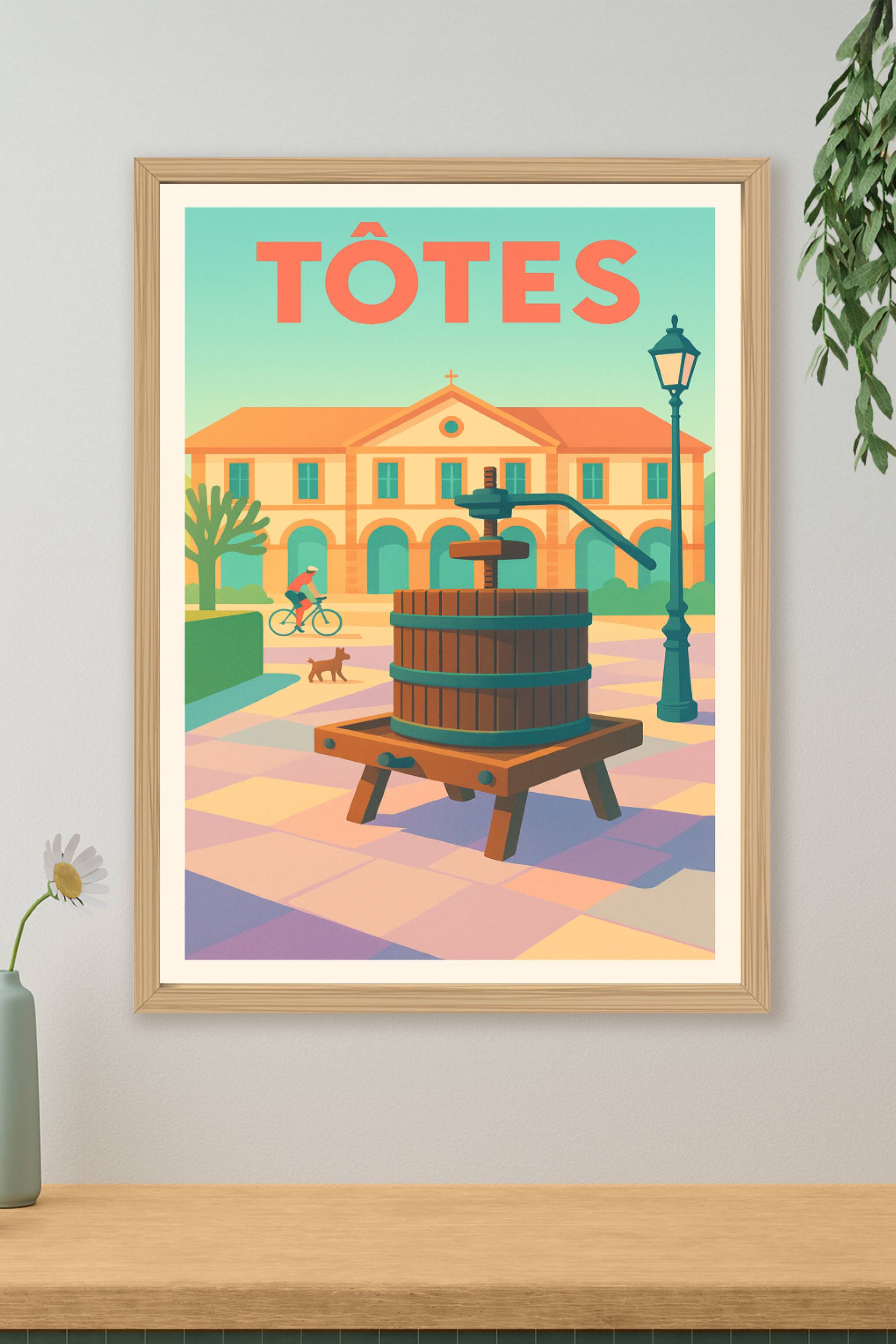 Affiche de Tôtes - Charme et tradition au cœur de la Normandie