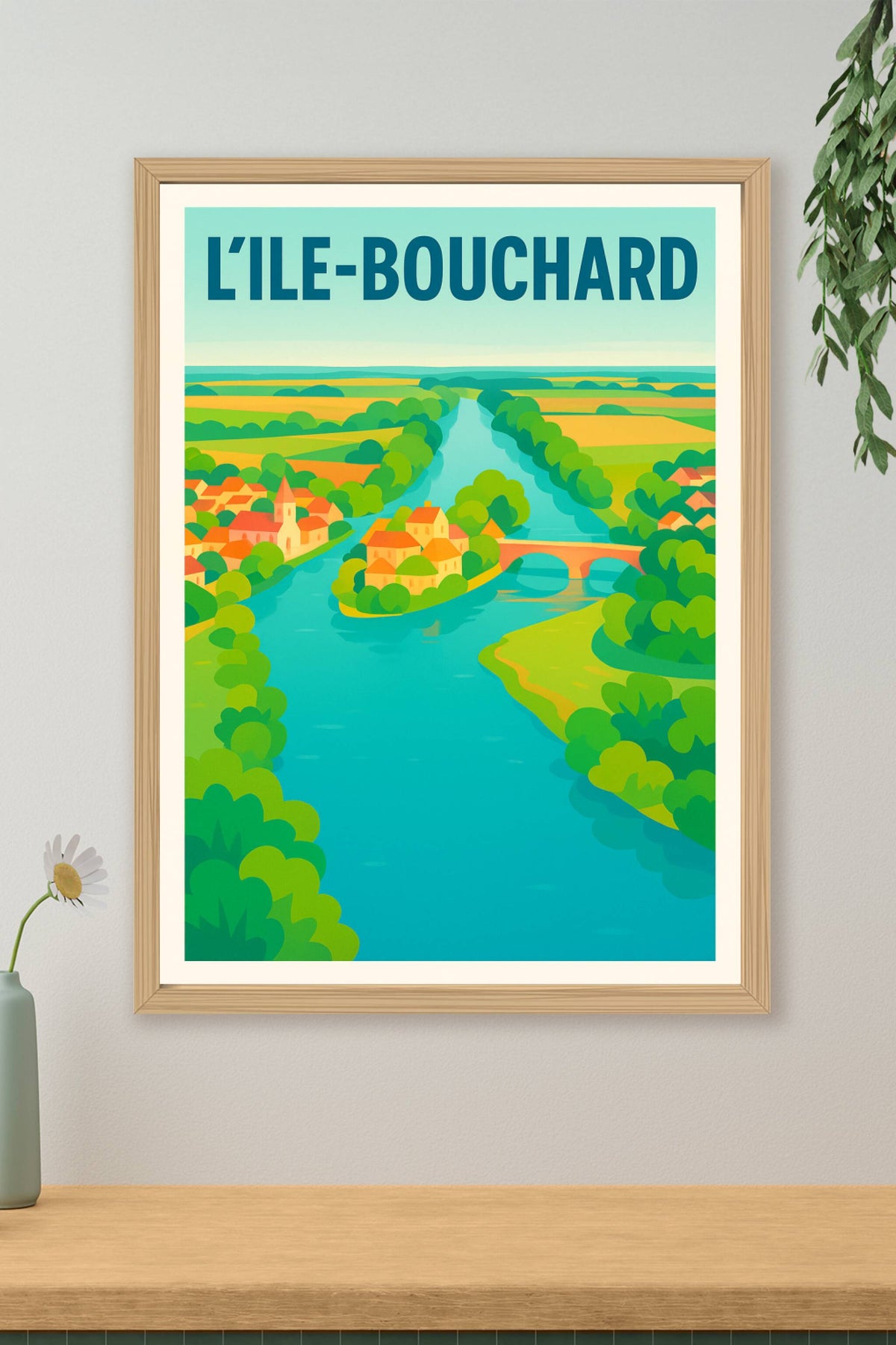 Affiche de L'Île-Bouchard - Charme bucolique au fil de l'eau