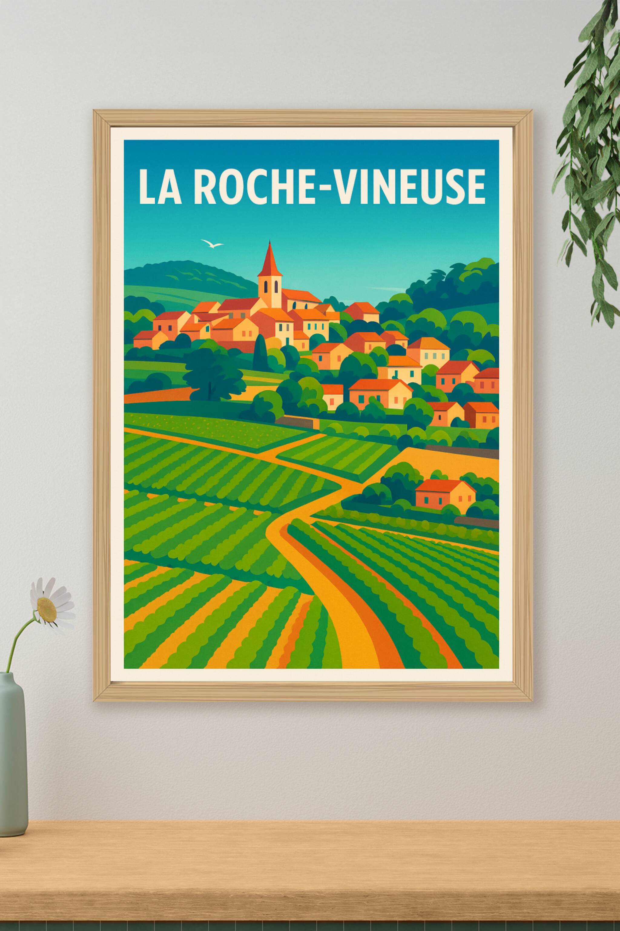 Affiche de La Roche-Vineuse - Élégance viticole au cœur de la Bourgogne