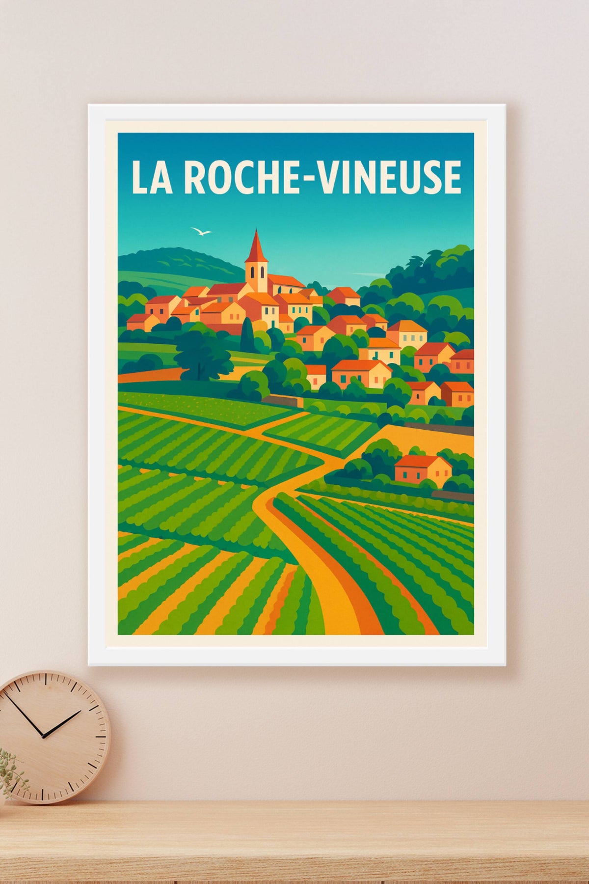 Affiche de La Roche-Vineuse - Élégance viticole au cœur de la Bourgogne