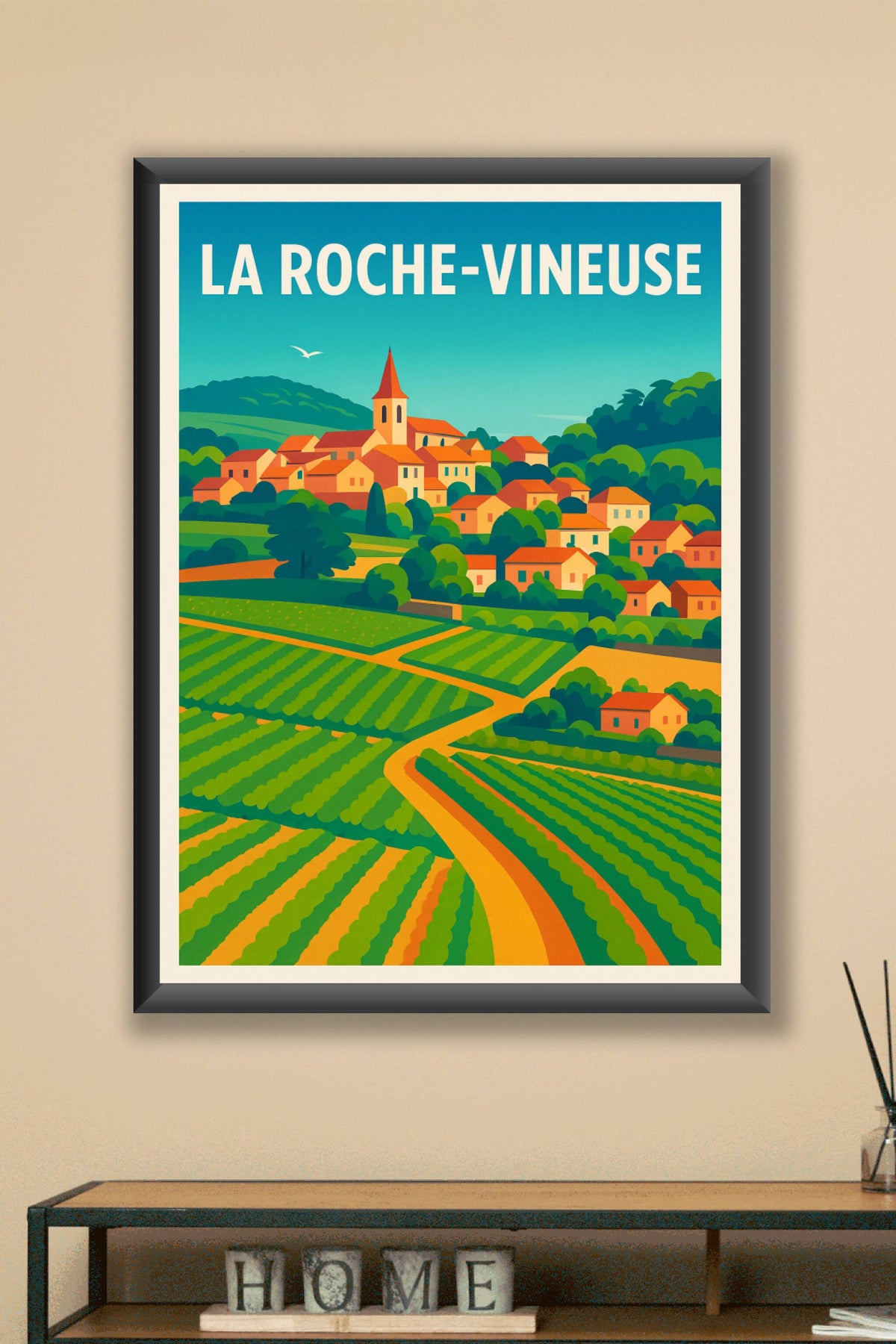 Affiche de La Roche-Vineuse - Élégance viticole au cœur de la Bourgogne