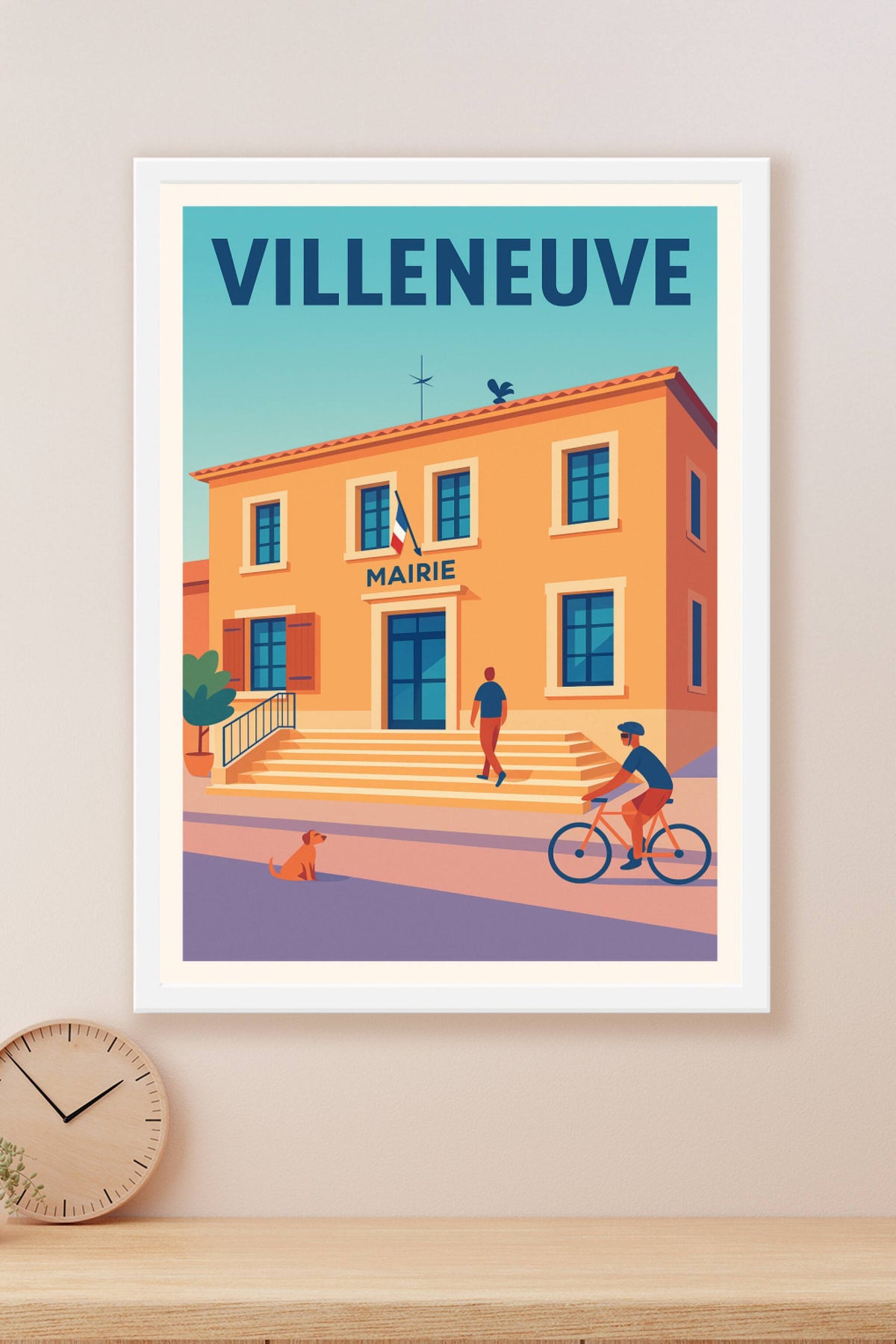 Affiche de Villeneuve - Charme et vie quotidienne au cœur de la mairie