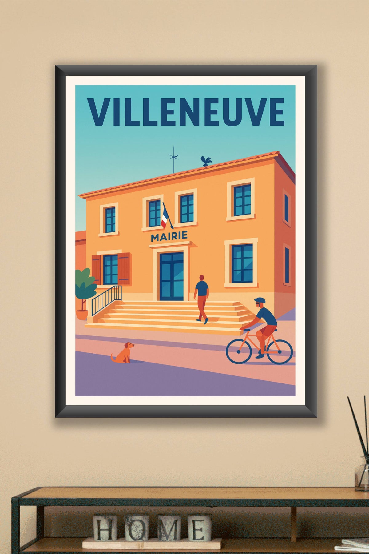 Affiche de Villeneuve - Charme et vie quotidienne au cœur de la mairie