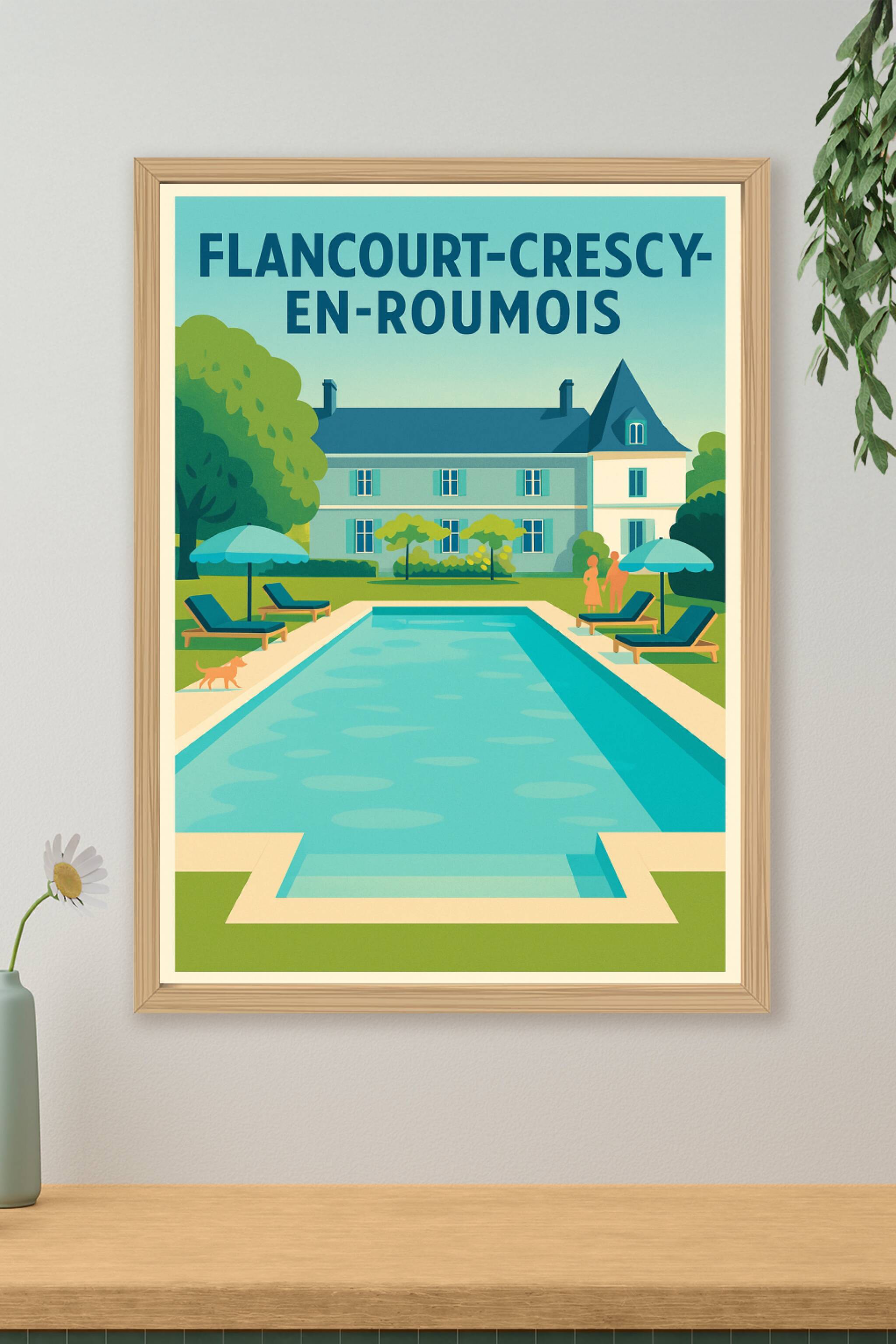Affiche de Flancourt-Crescy-en-Roumois - Charme et sérénité au bord de la piscine