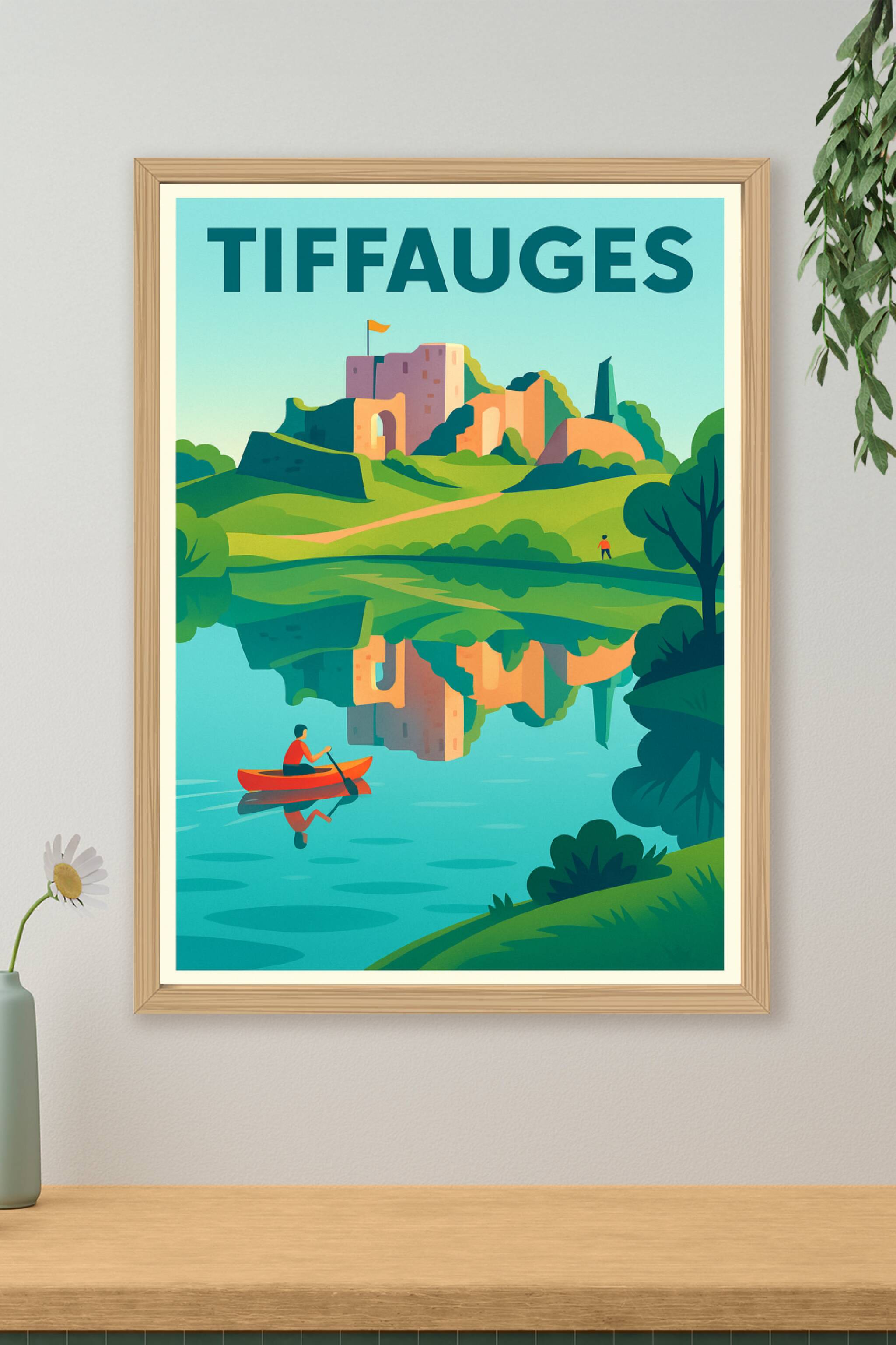 Affiche de Tiffauges - Harmonie entre nature et histoire