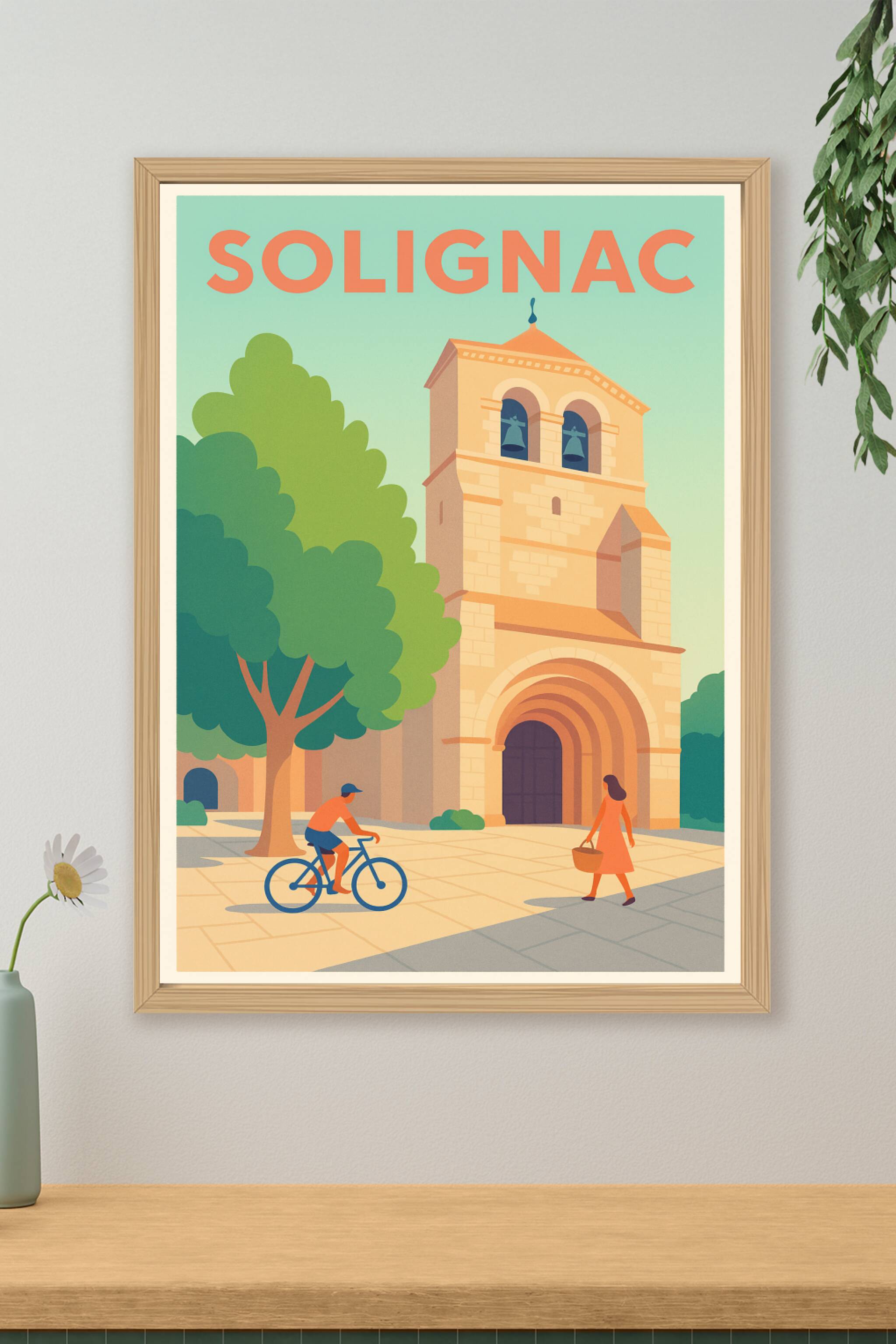 Affiche de Solignac - Charme paisible et patrimoine historique