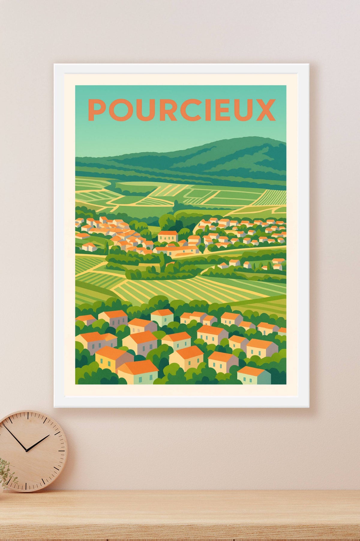 Affiche de Pourcieux - Le charme authentique de la campagne provençale