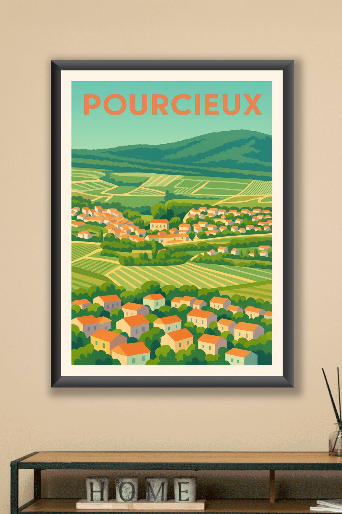 Affiche de Pourcieux - Le charme authentique de la campagne provençale