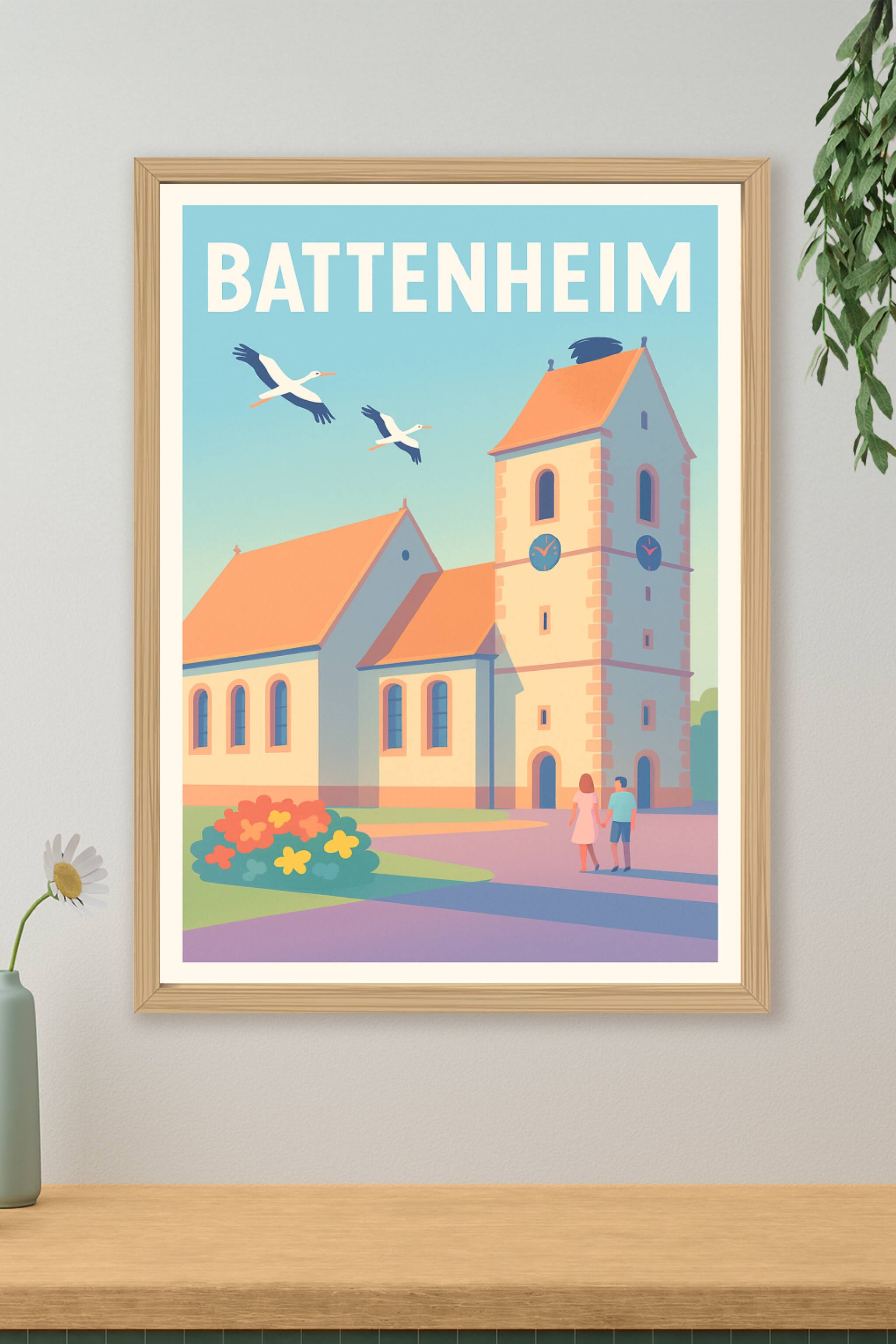 Affiche de Battenheim - Charme paisible et architecture emblématique