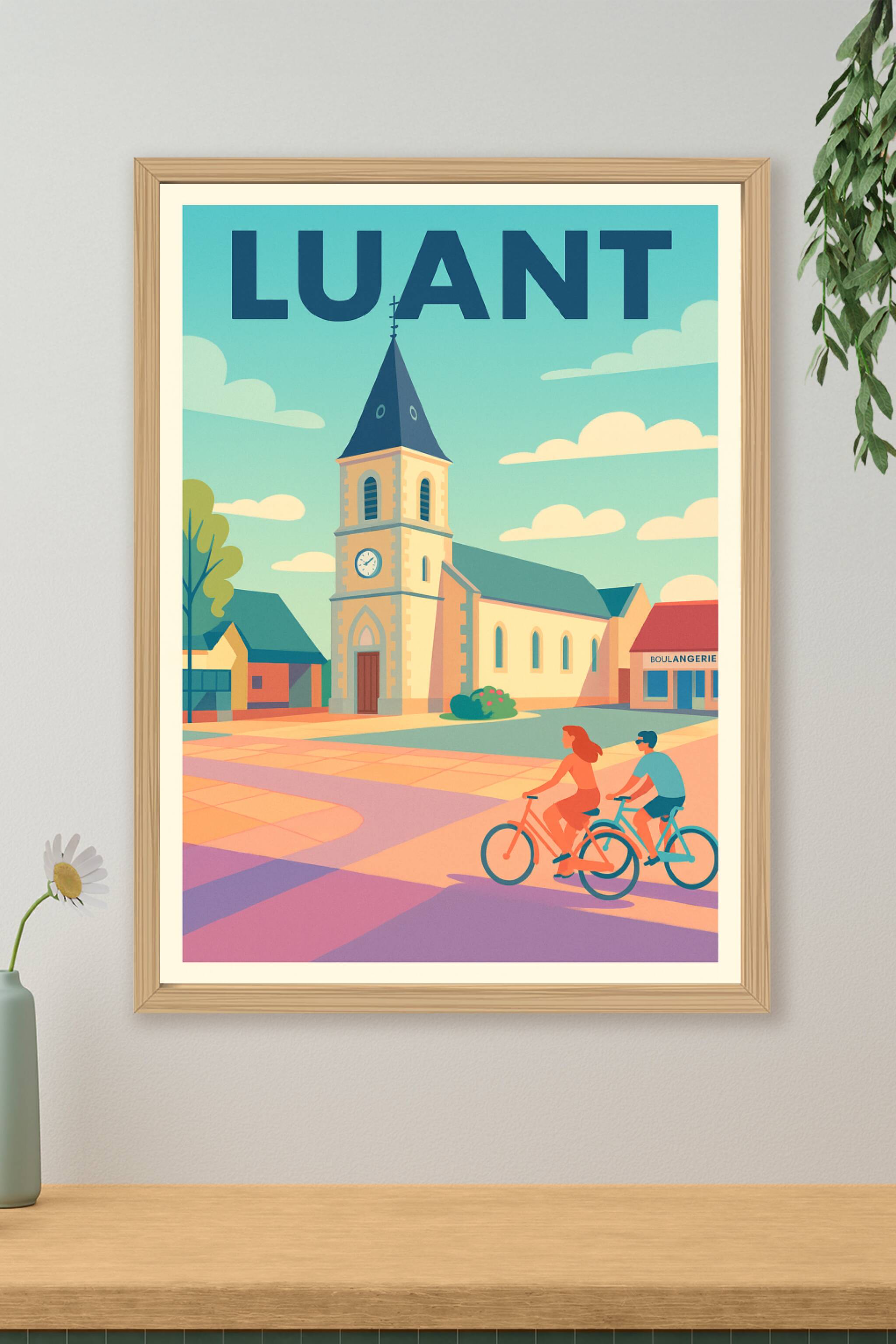Affiche de Luant - Village paisible au charme authentique