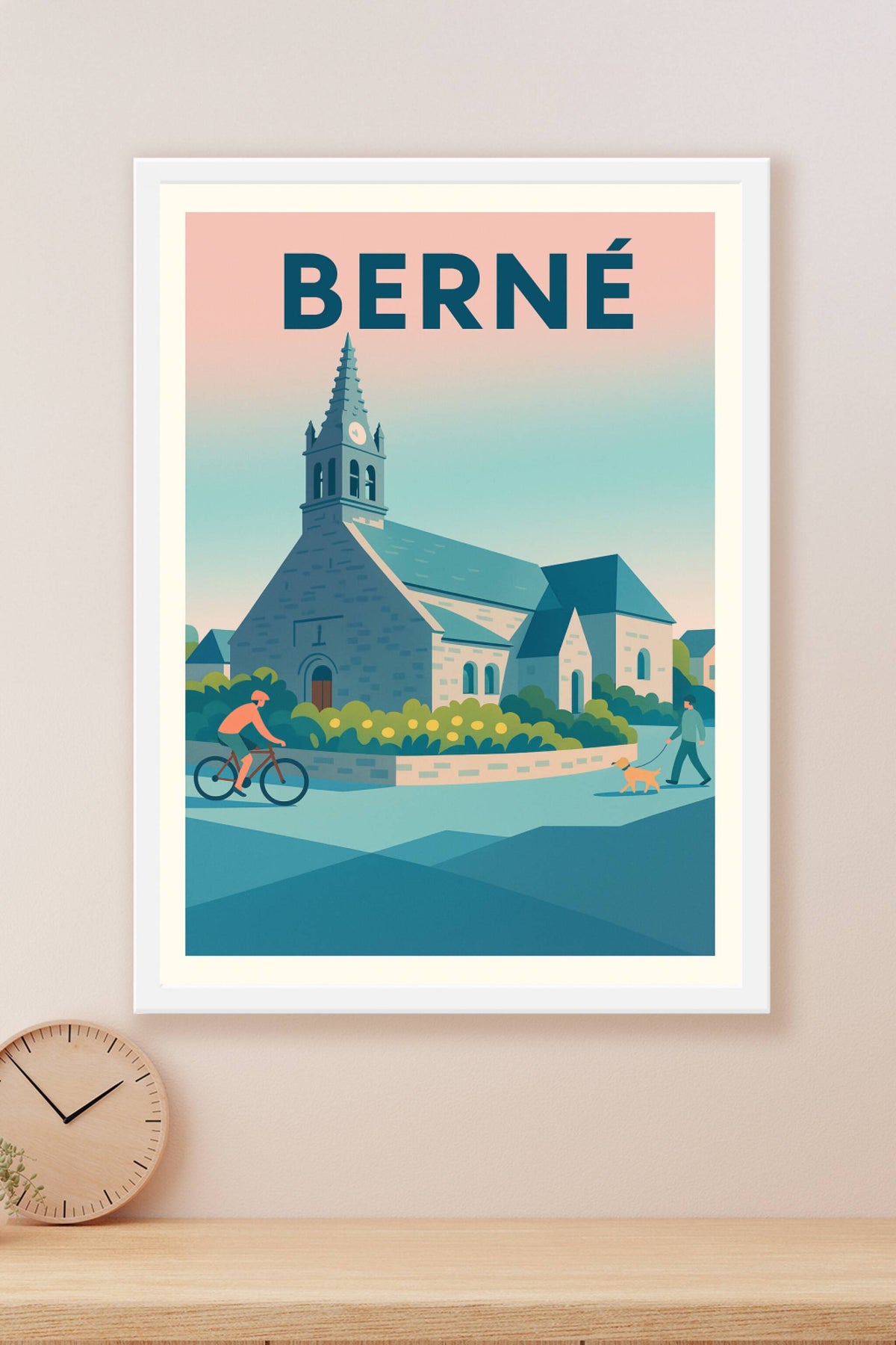 Affiche de Berné - Charme et Sérénité du Village Breton