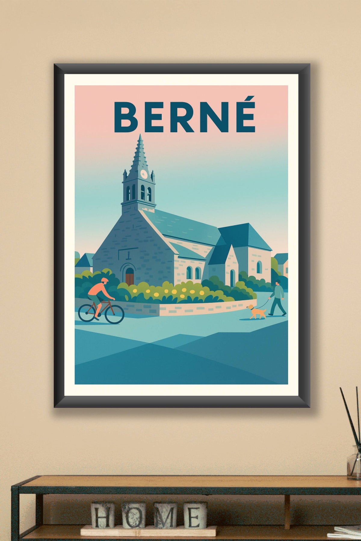 Affiche de Berné - Charme et Sérénité du Village Breton