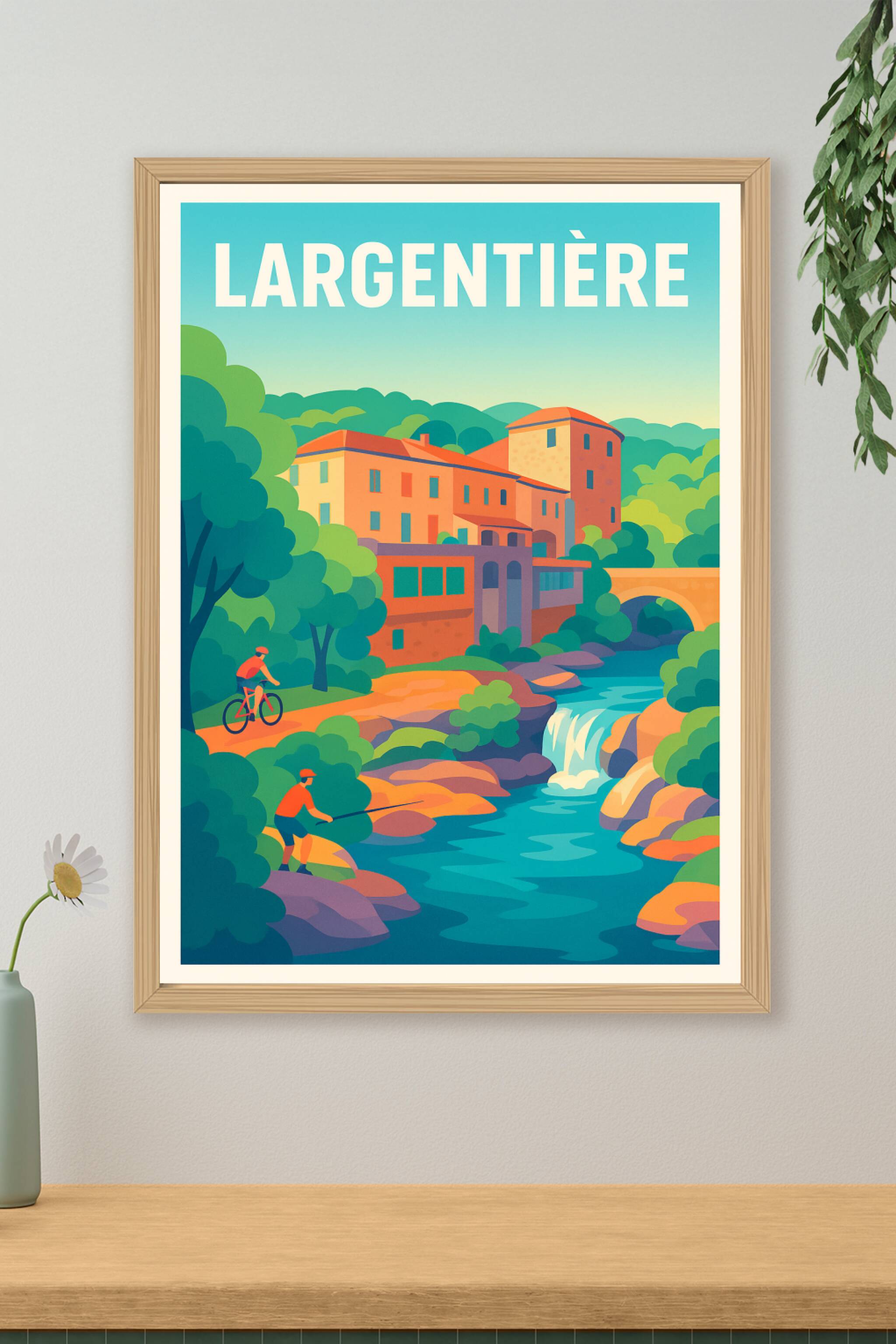 Affiche de Largentière - Escapade nature et patrimoine