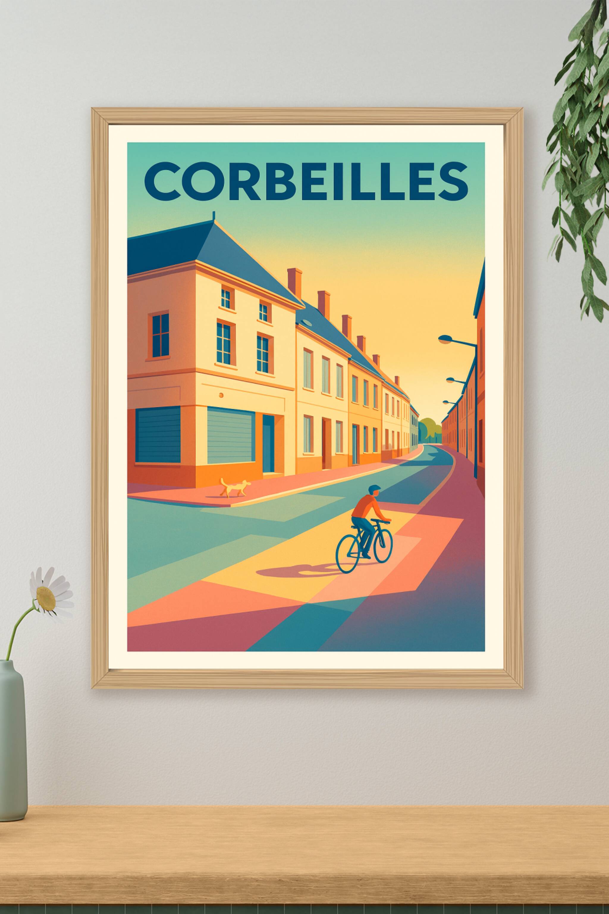 Affiche de Corbeilles - Balade paisible sous un ciel ensoleillé