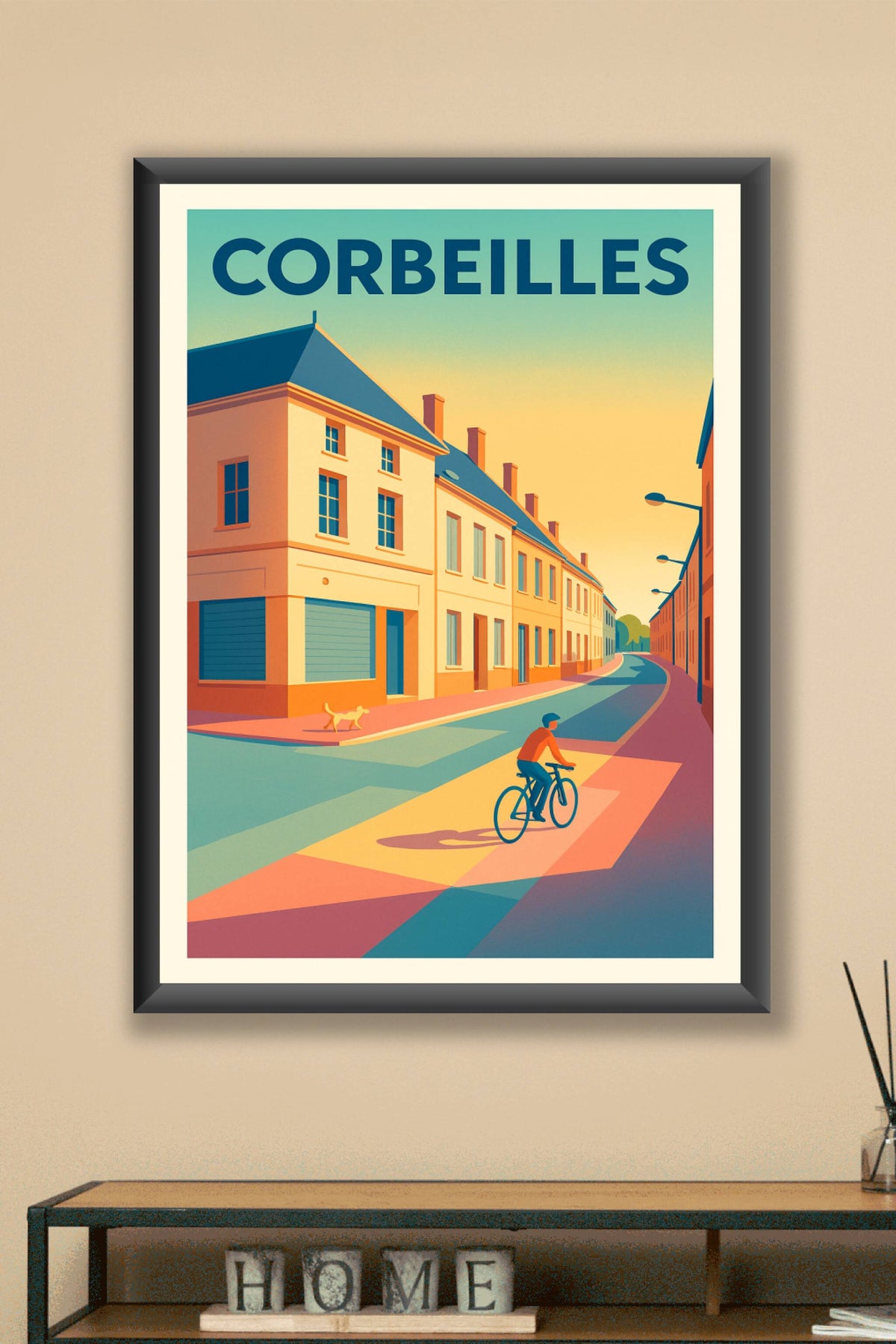 Affiche de Corbeilles - Balade paisible sous un ciel ensoleillé