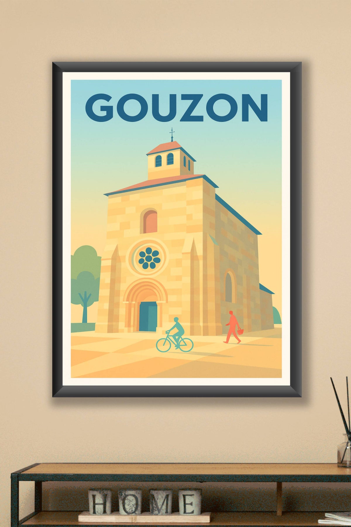 Affiche de Gouzon - Charme paisible et architecture romane