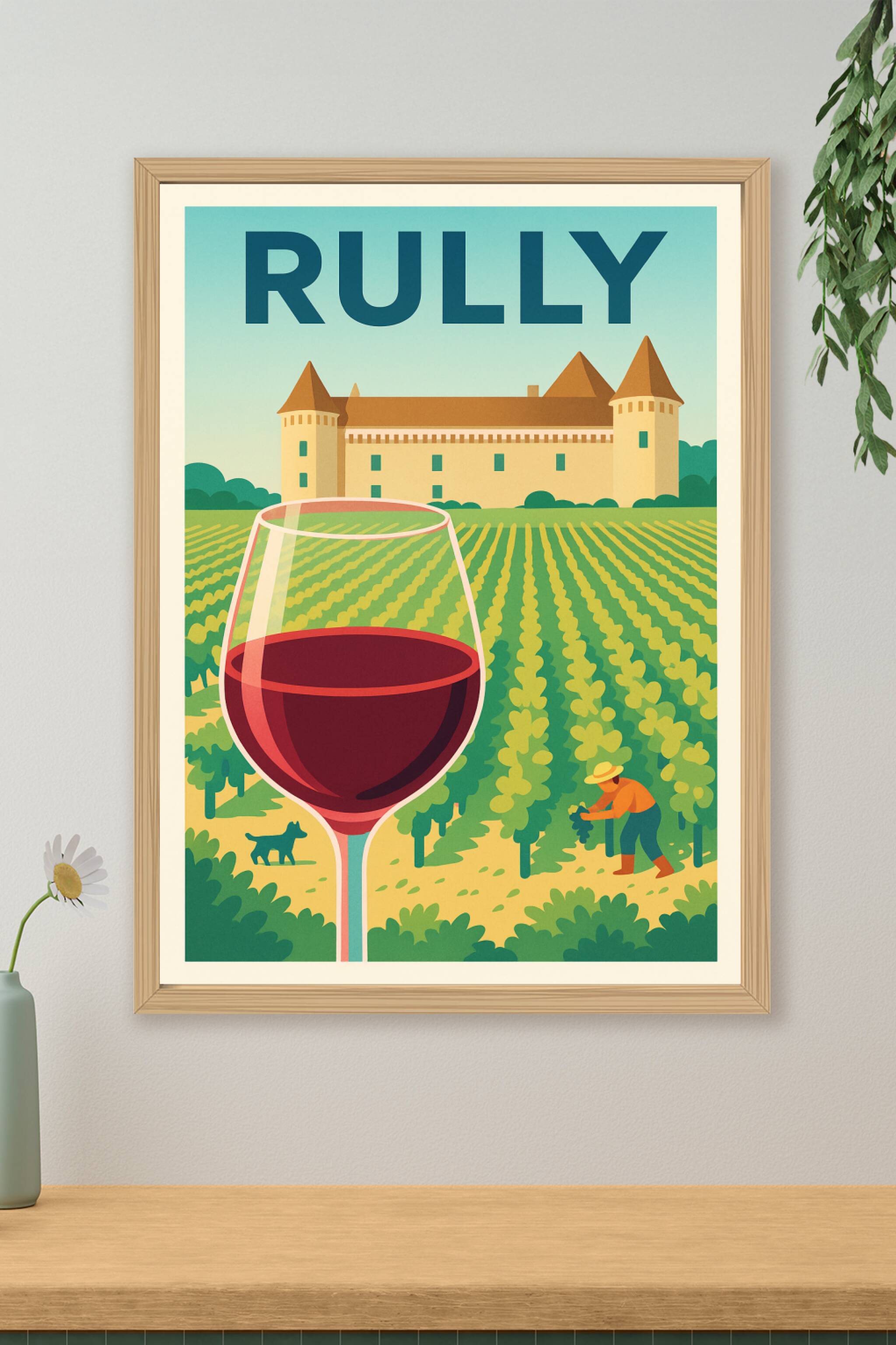 Affiche de Rully - L'Art du Vignoble Bourguignon