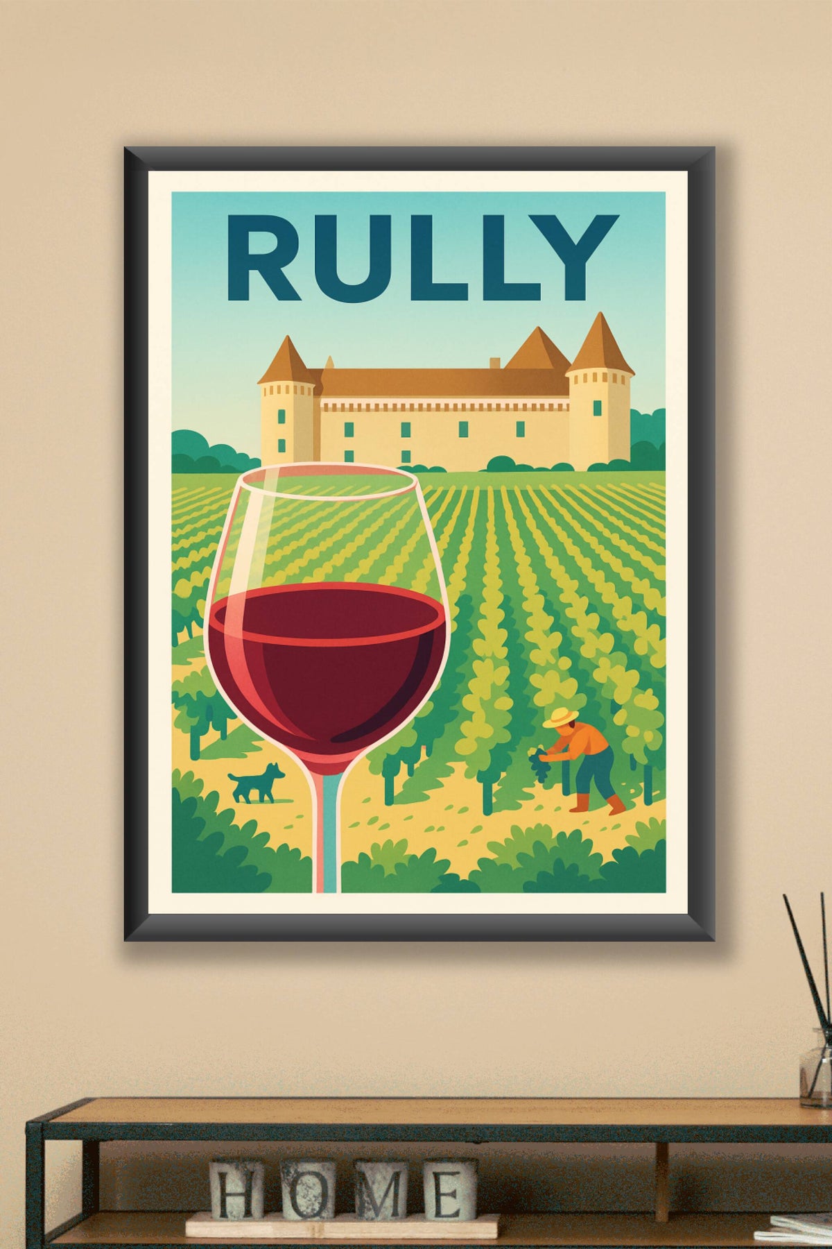 Affiche de Rully - L'Art du Vignoble Bourguignon