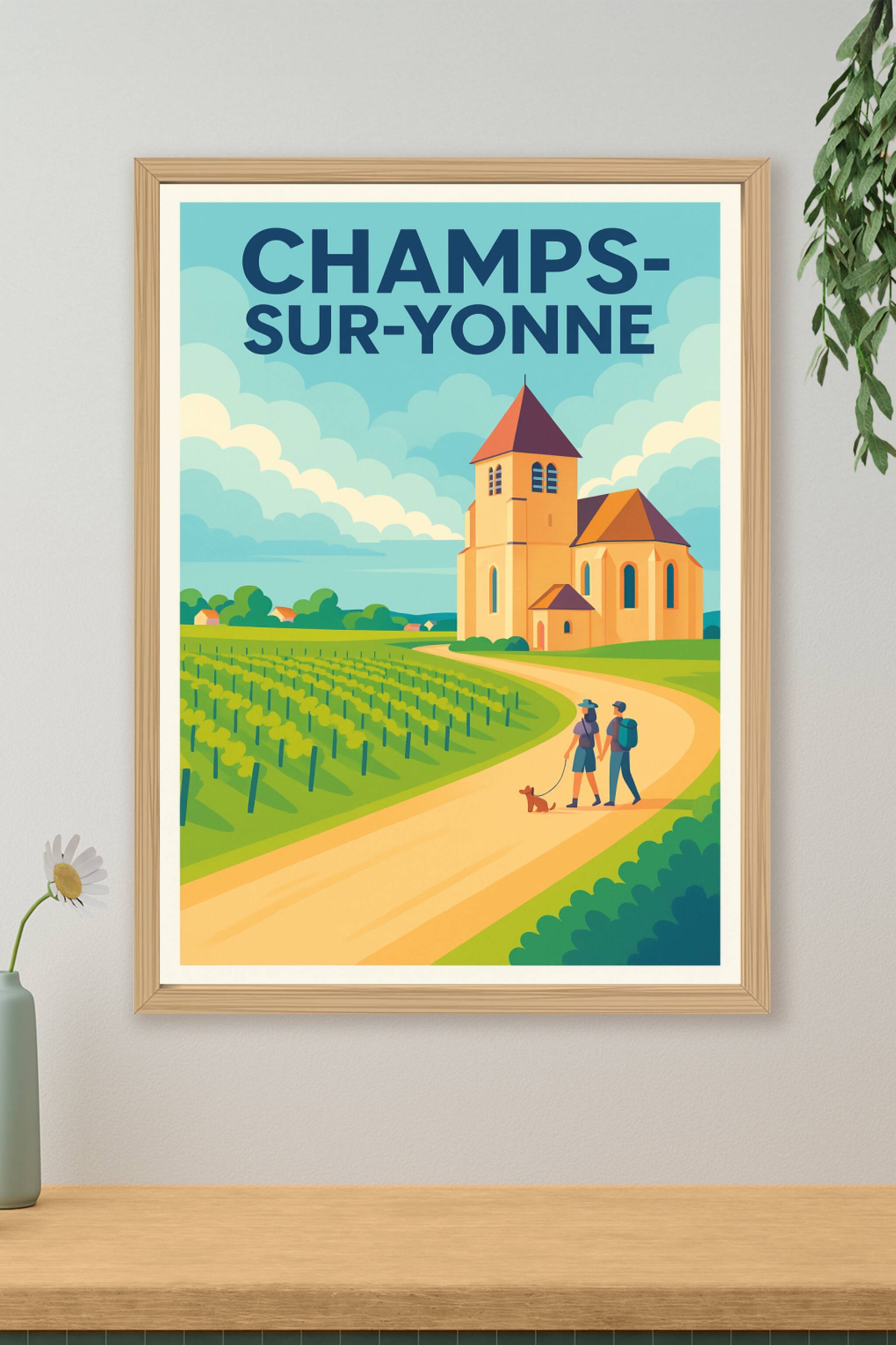Affiche de Champs-sur-Yonne - Promenade champêtre au cœur des vignes